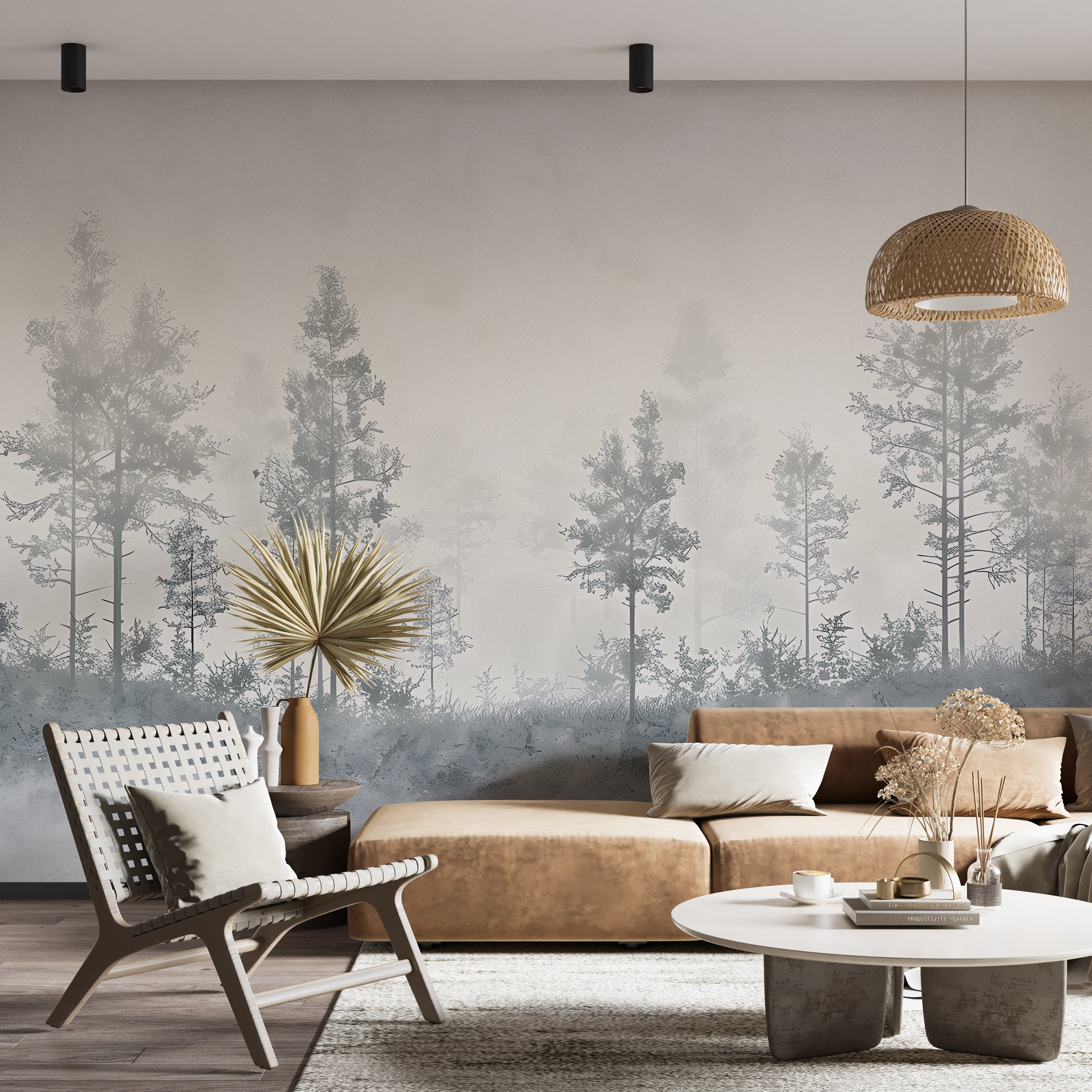 Elegant Vintage Forest Wallpaper