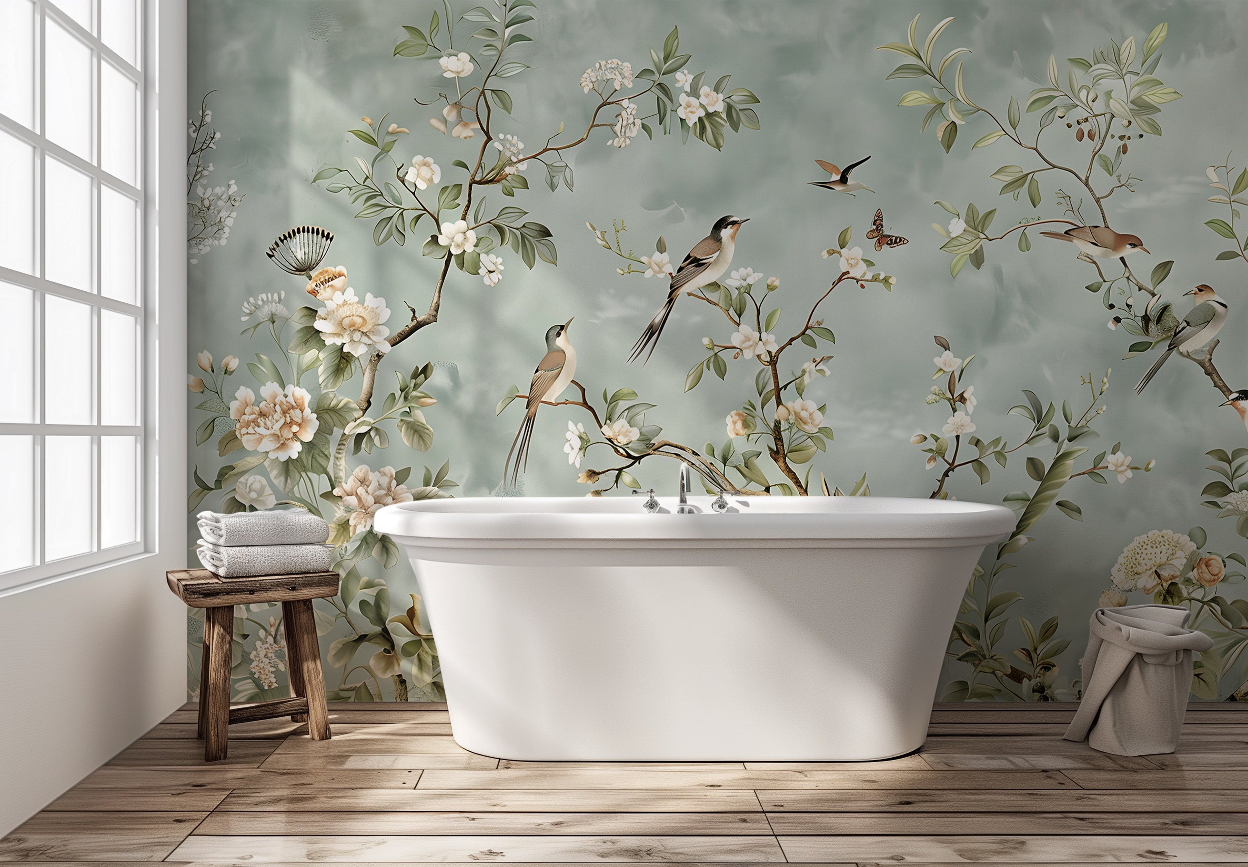 Removable botanical wall art