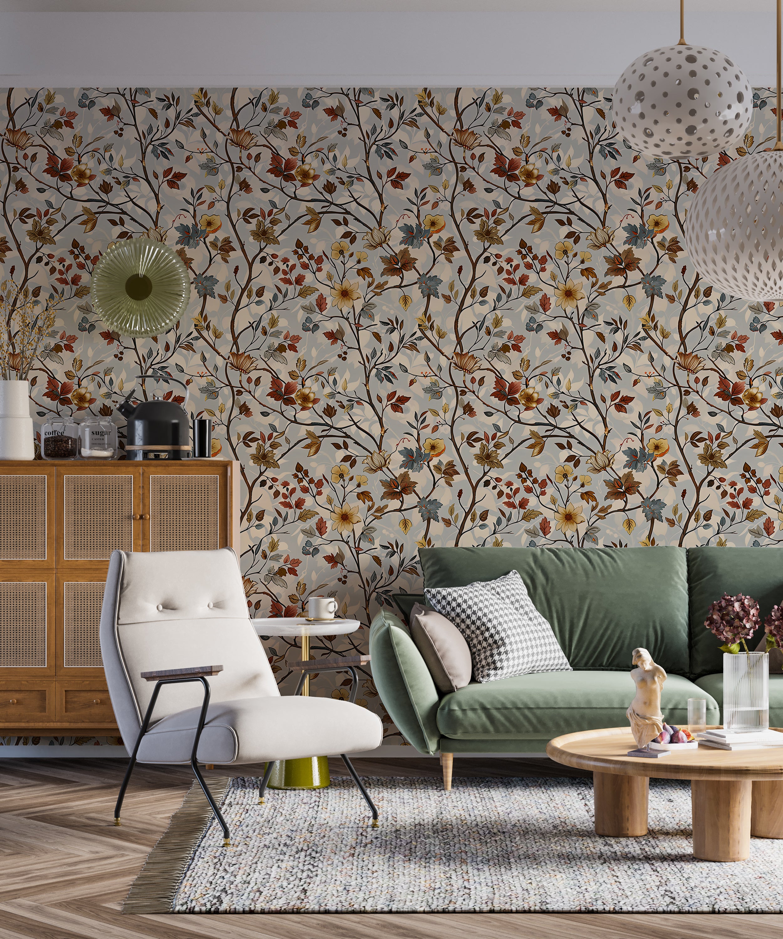 Self-adhesive autumn wallpaper