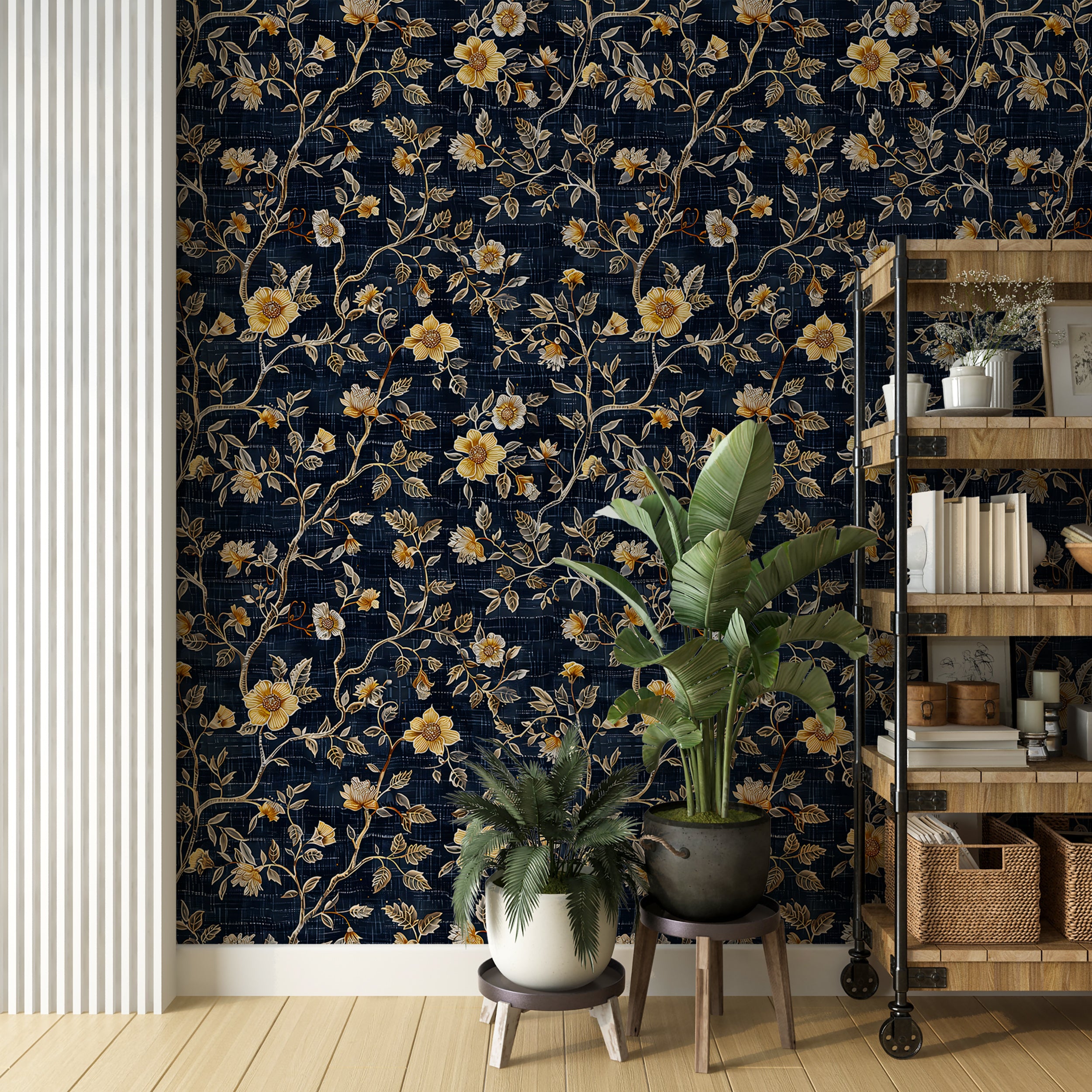 Removable classic flowers decor