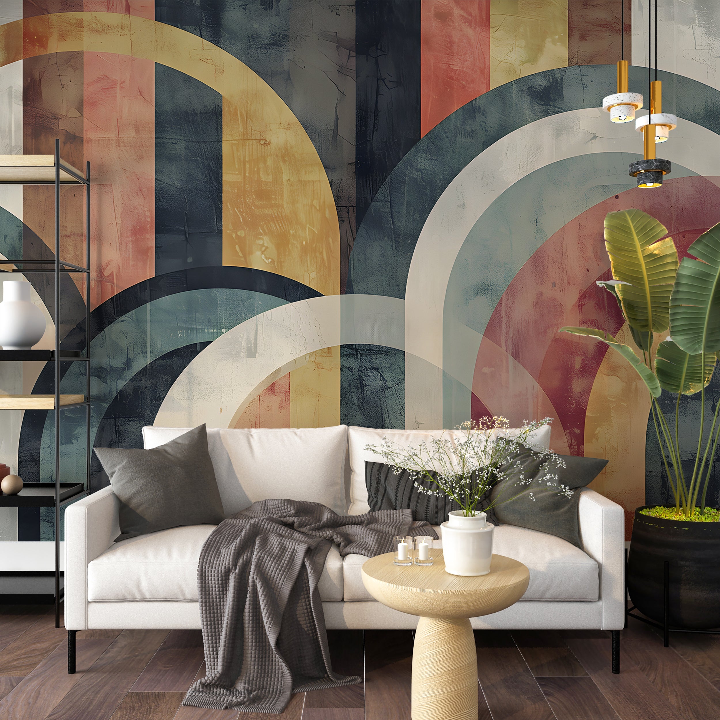 Peel and stick modern wall decor