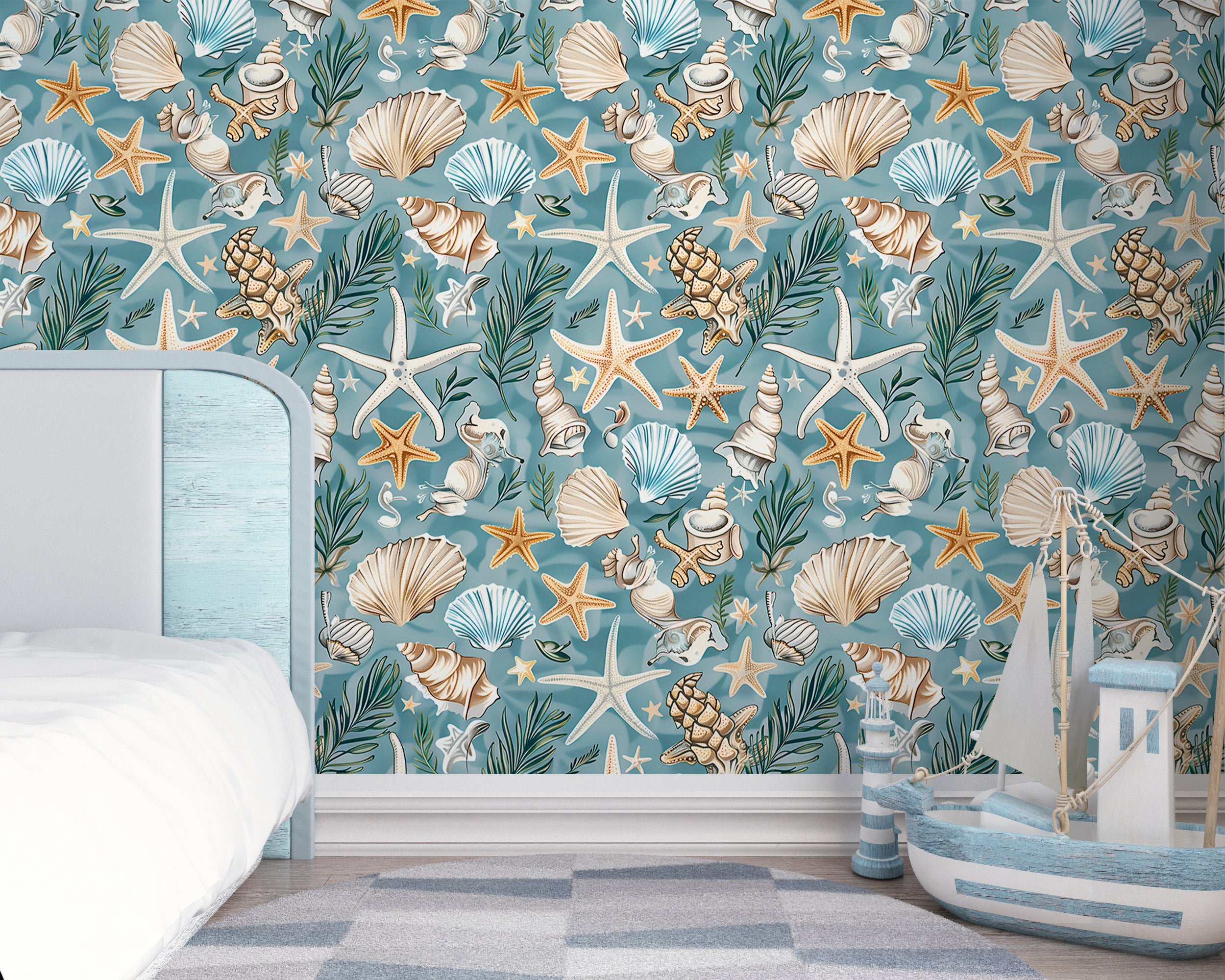 Nursery ocean stars wallpaper
