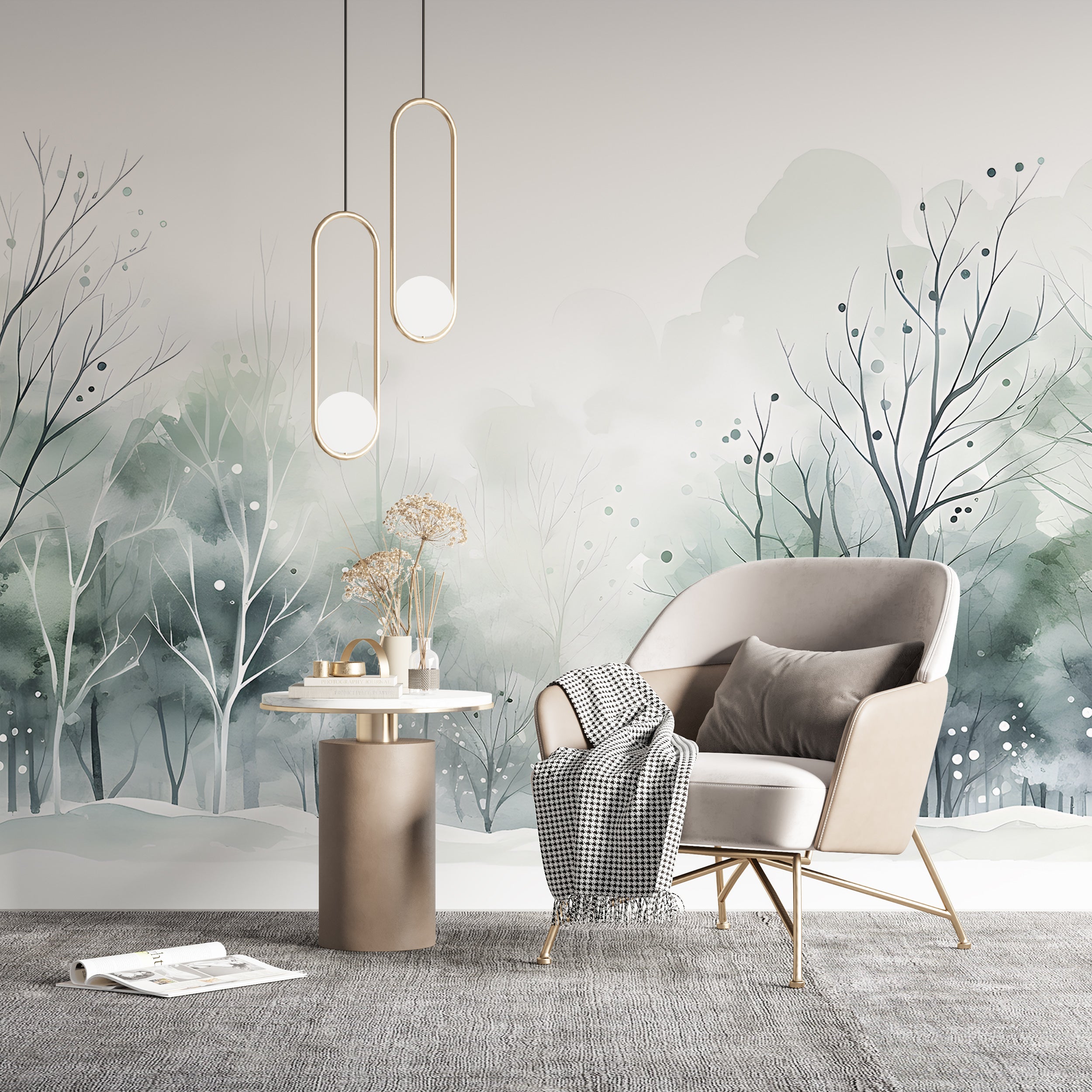 Winter Forest Peel and Stick Mural