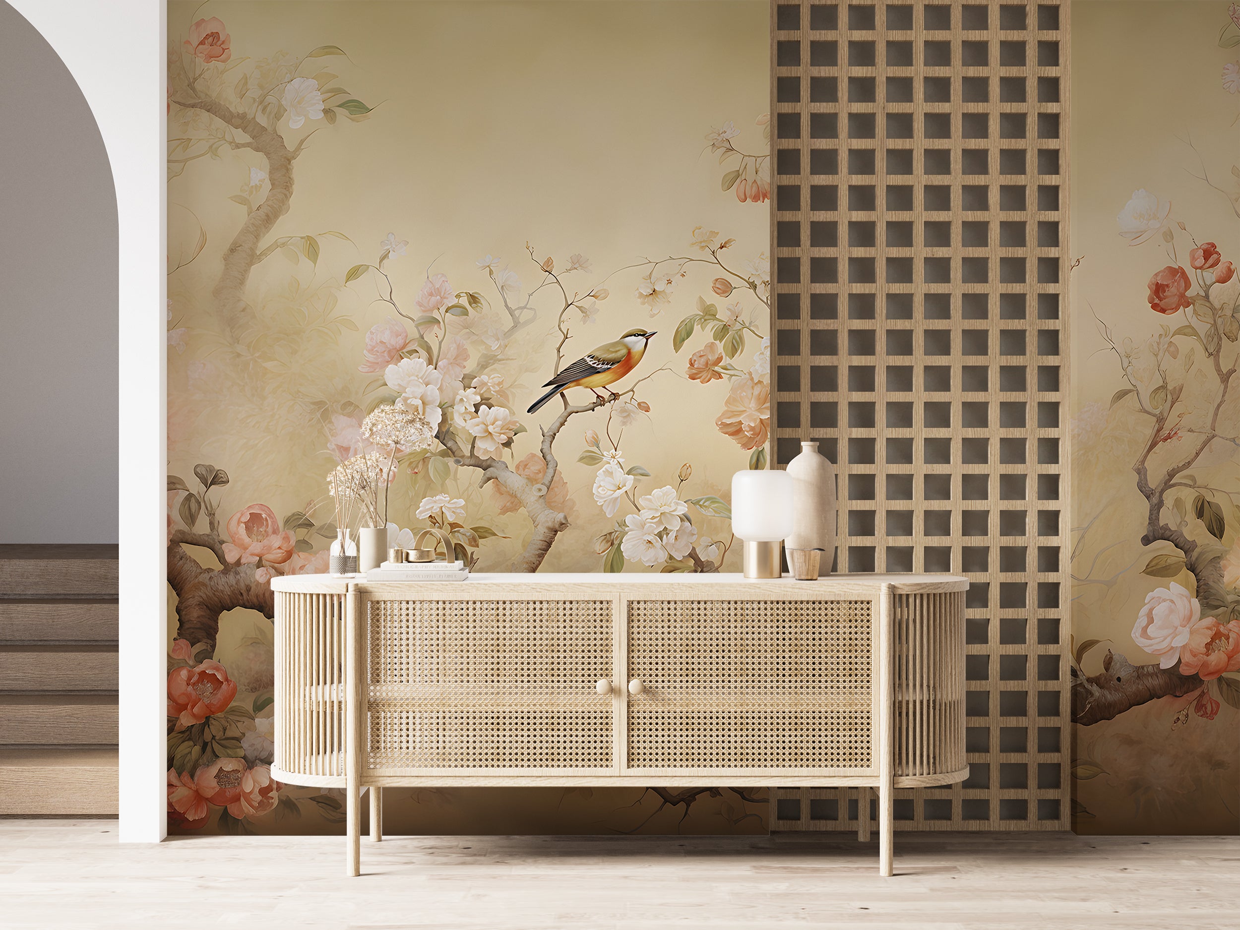 Sophisticated Beige Floral Theme