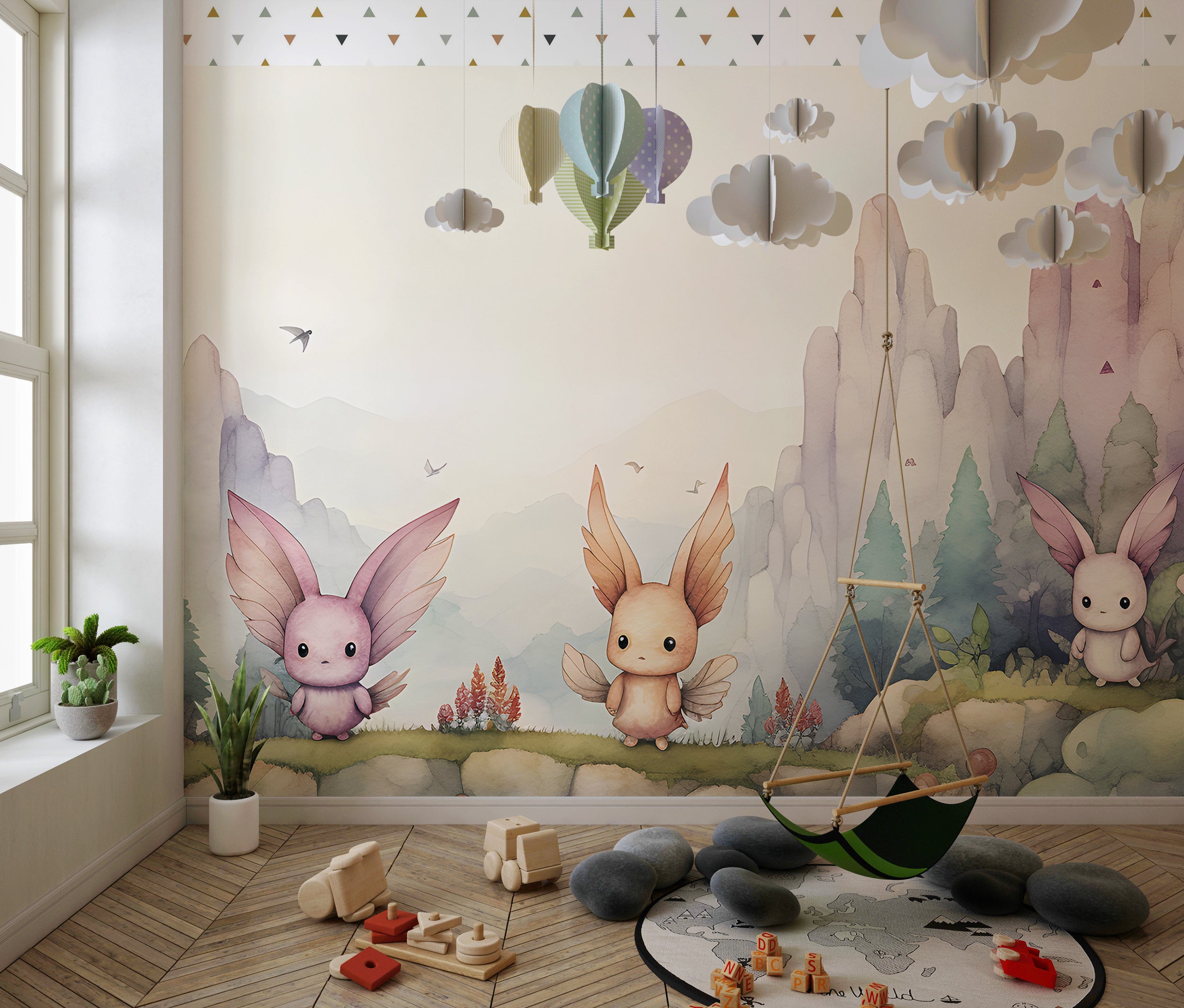 Imaginative Kids' Room Watercolor Theme