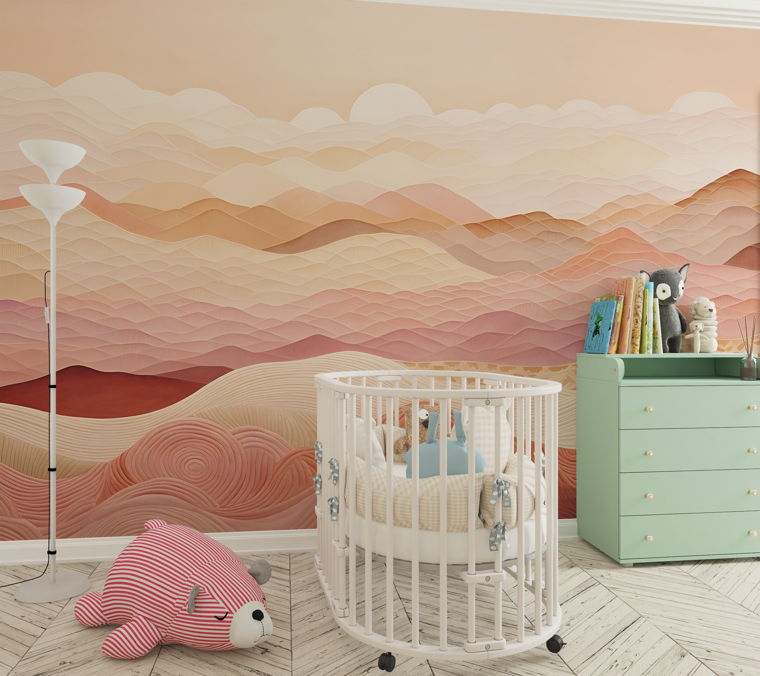 Landscape Illustration Peel and Stick Mural