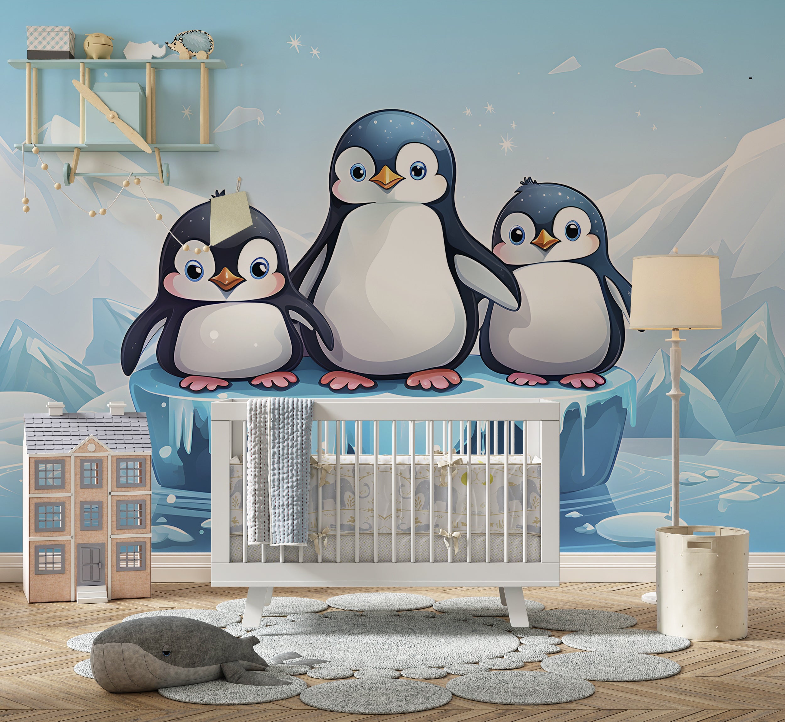 Penguins Peel and Stick Wall Mural