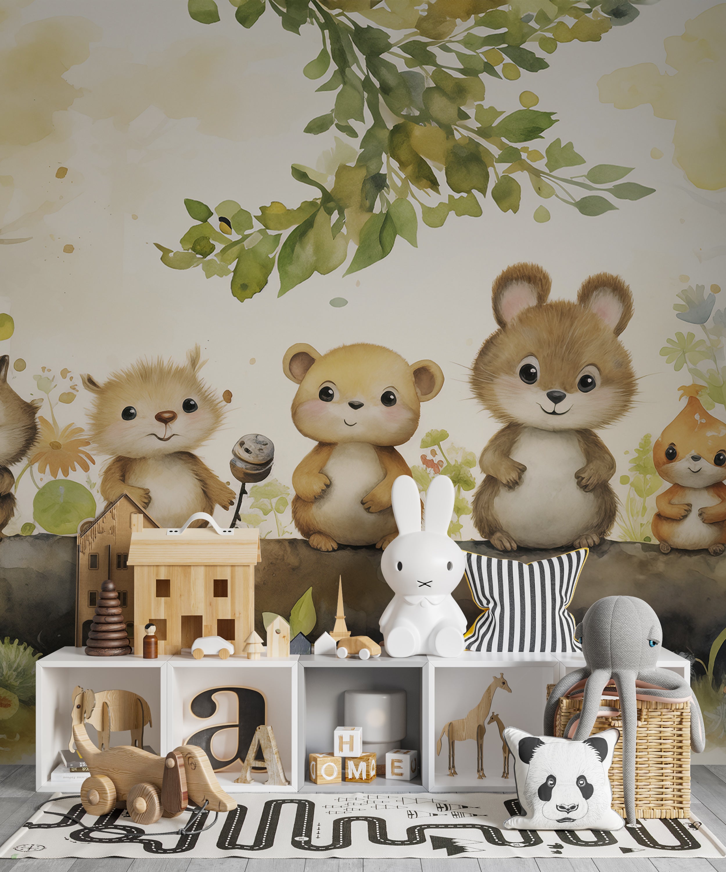 Adorable Kids Room Forest Wall Art