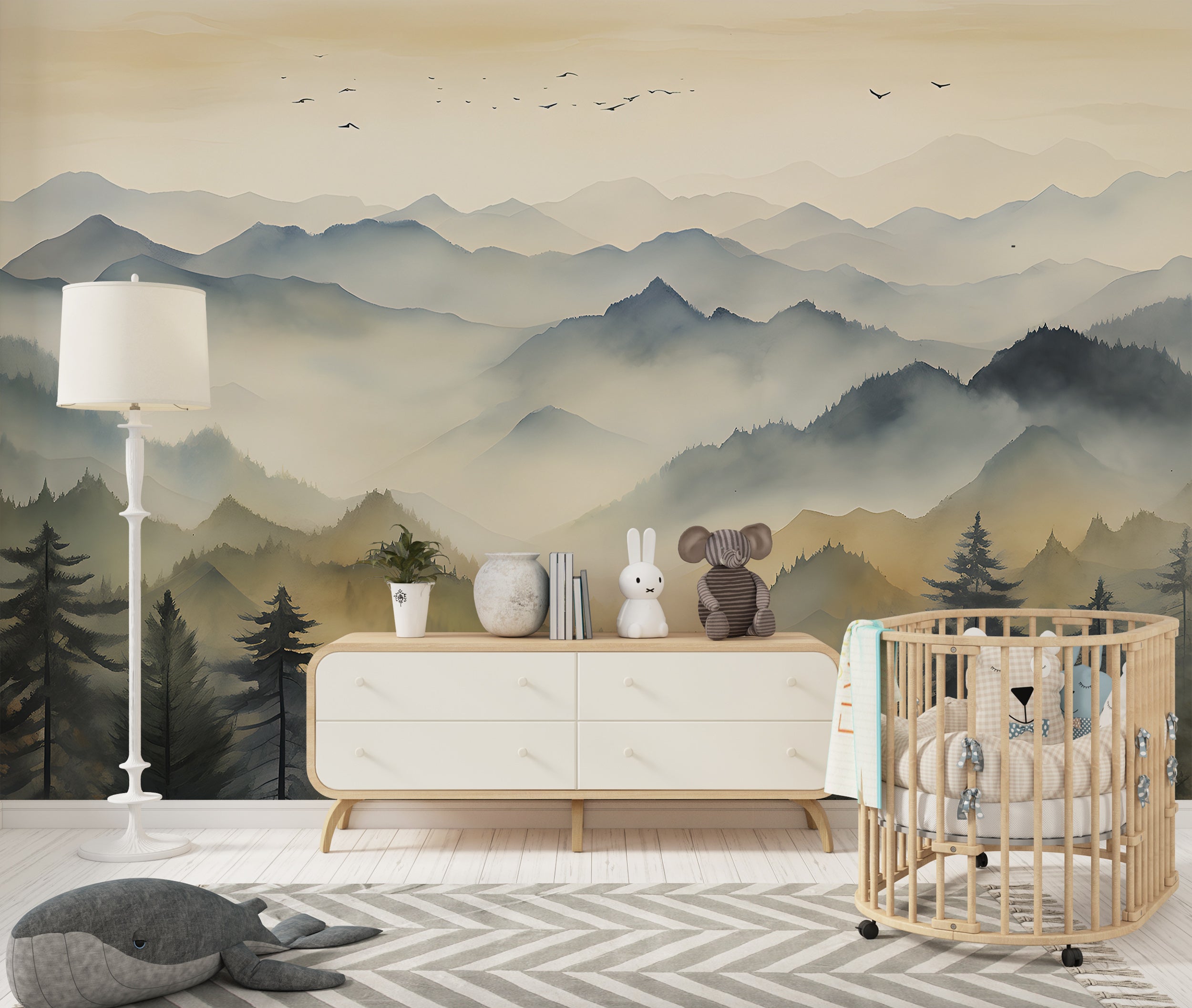 Tranquil Forest and Mountain Peel and Stick