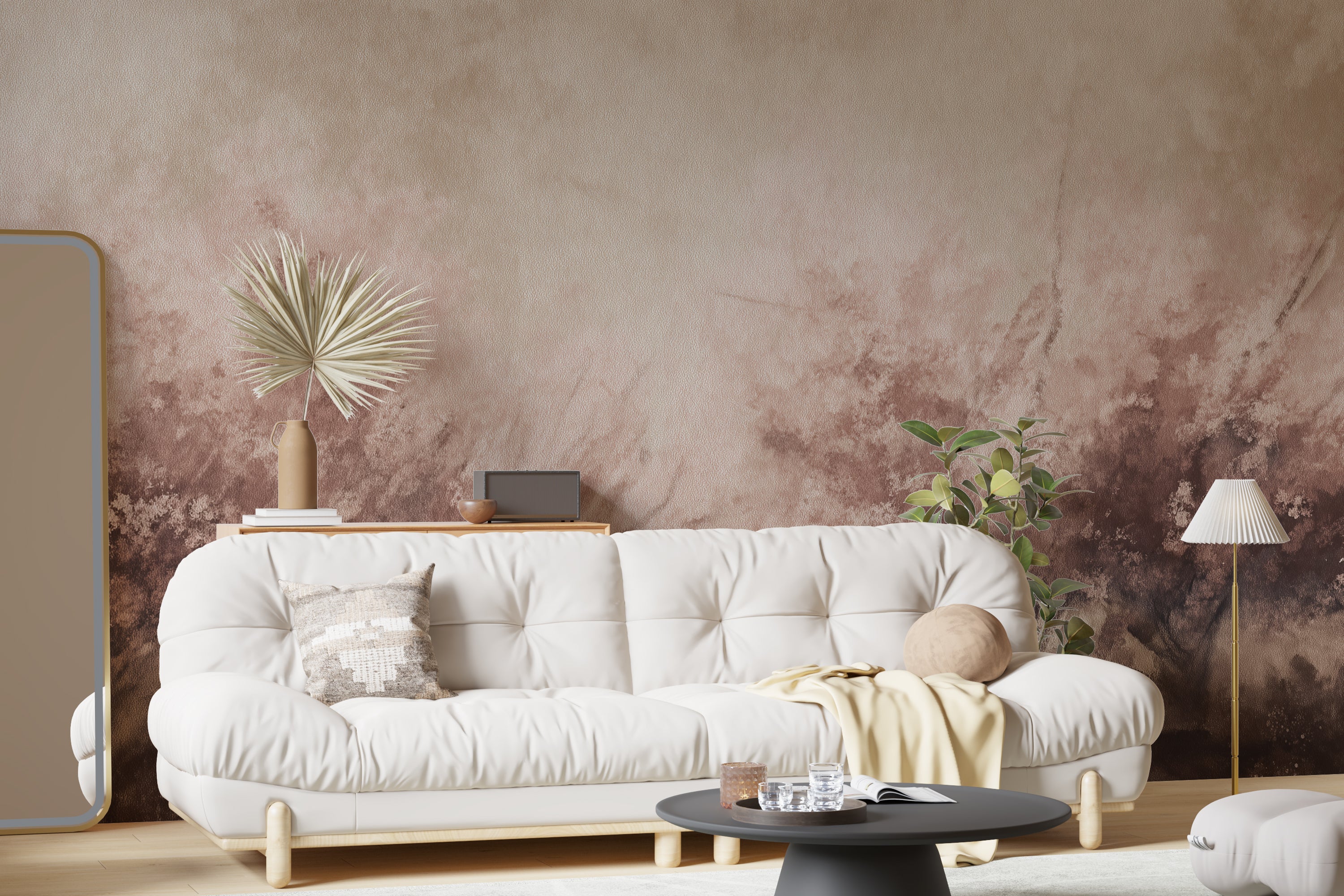 peaceful nature scene mural
romantic cherry blossom mural