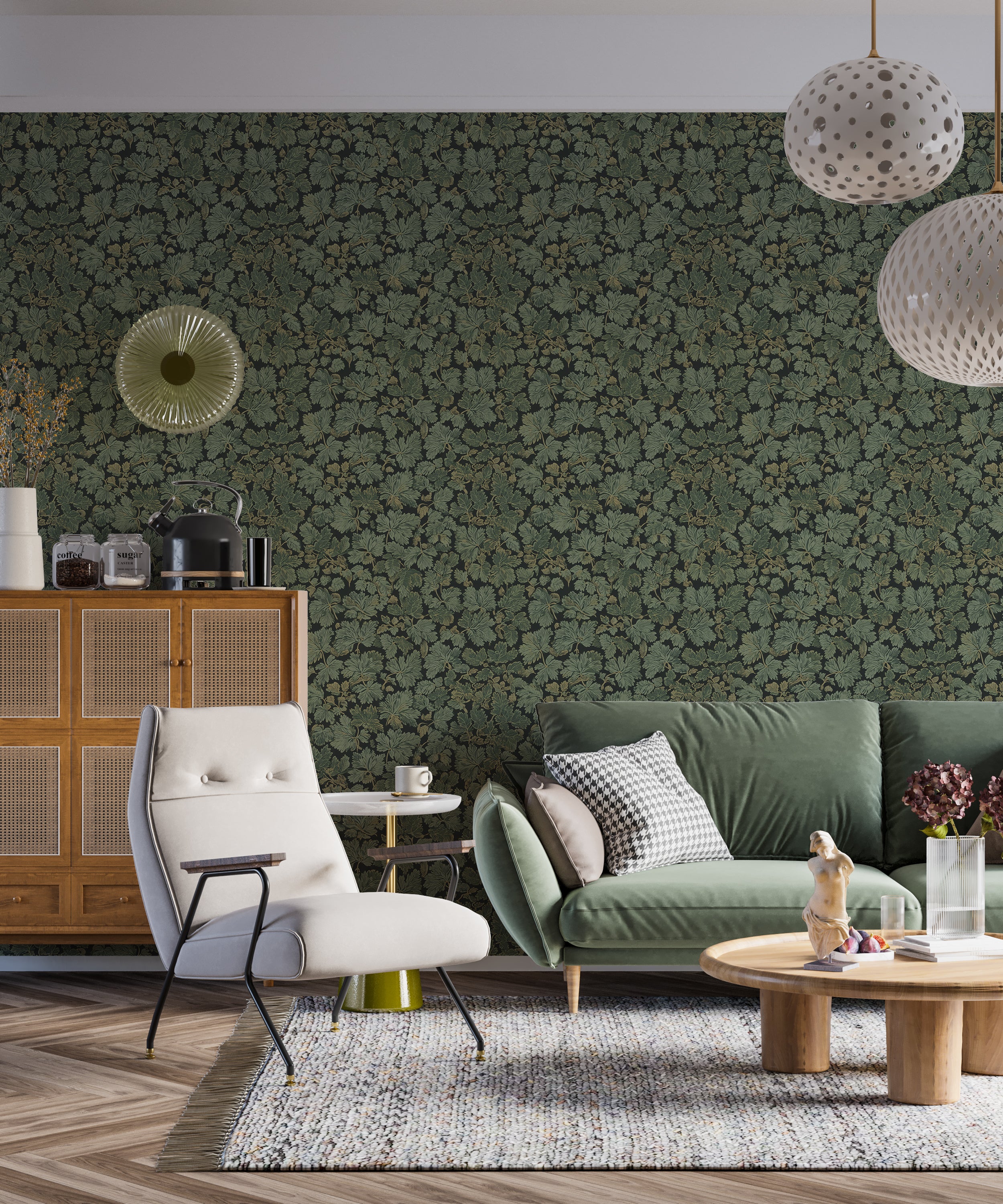 jungle greenery wallpaper
moody leaf print wallpaper
