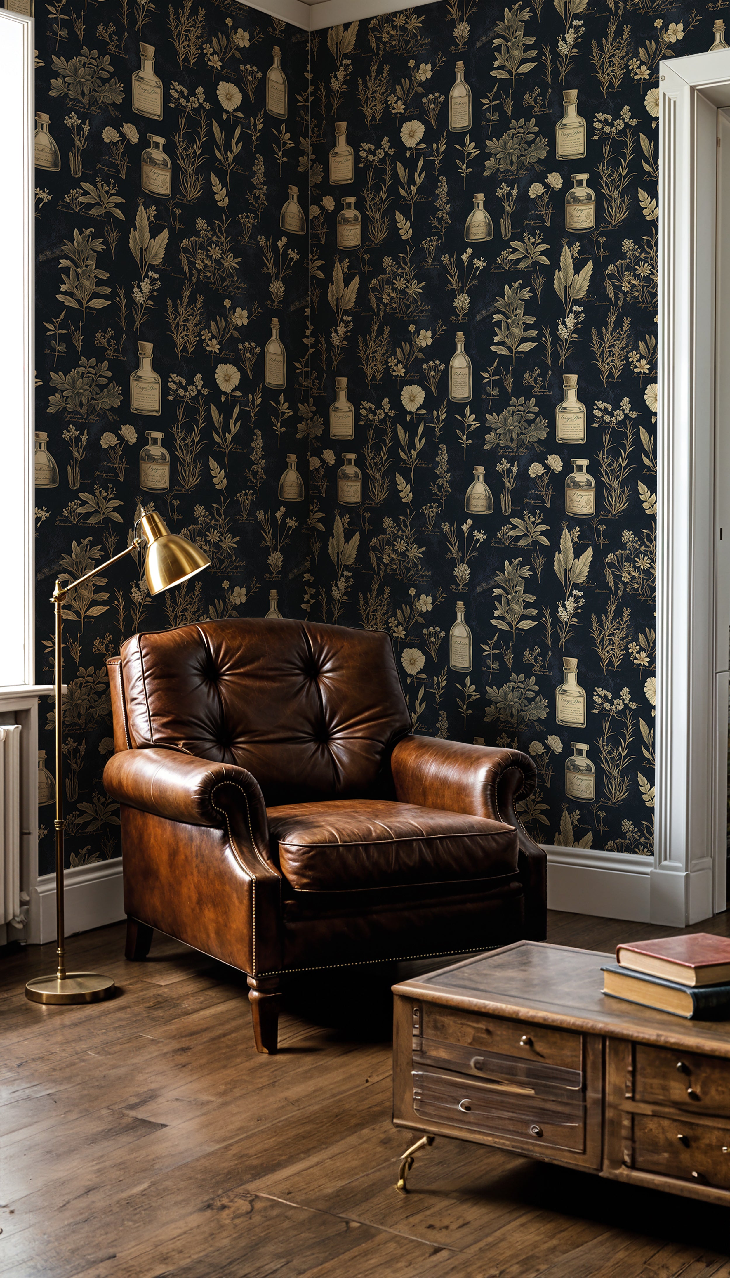 Spiritual and mystical peel-and-stick wallpaper.
Occult-inspired alchemy wallpaper.