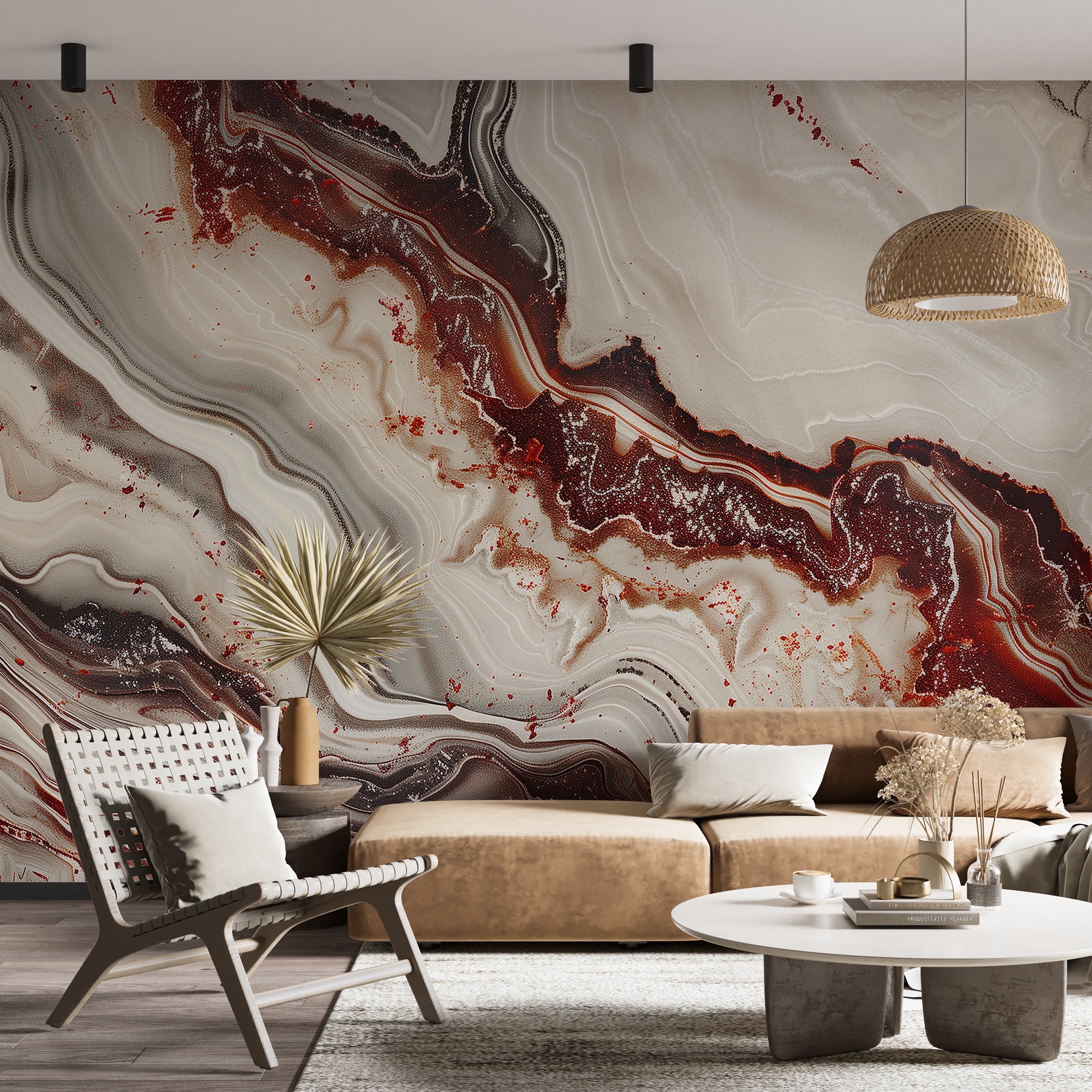 Modern marble wall mural