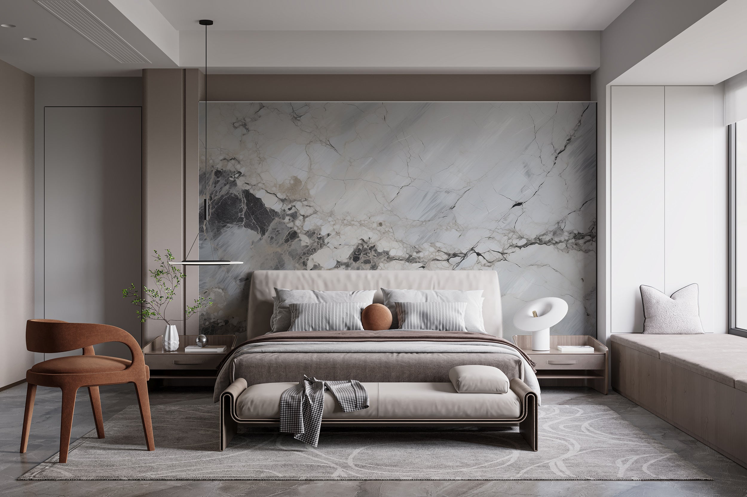 Contemporary Peel and Stick Marble Design