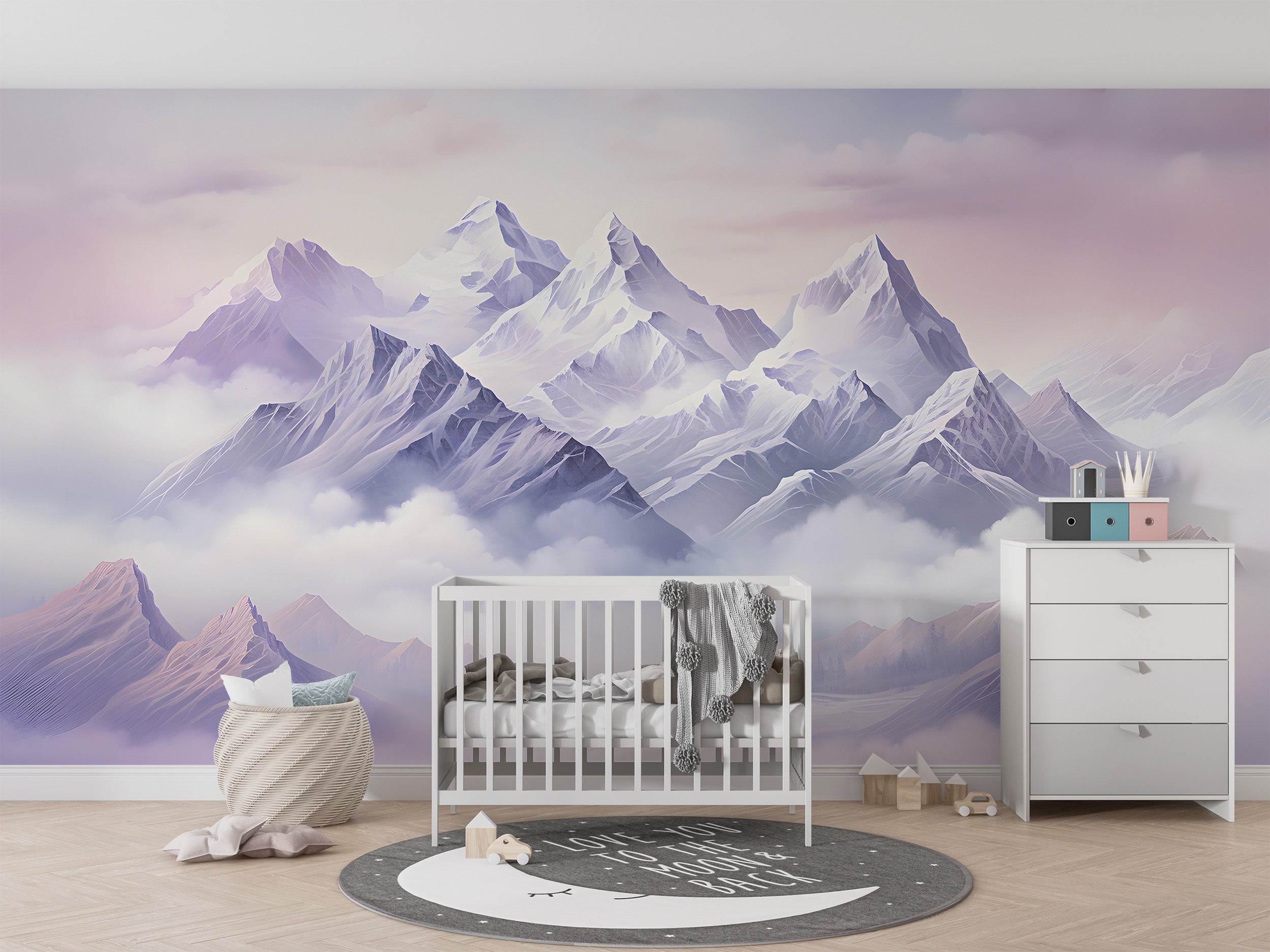 Nature-Inspired Kids' Mountain Wall Art