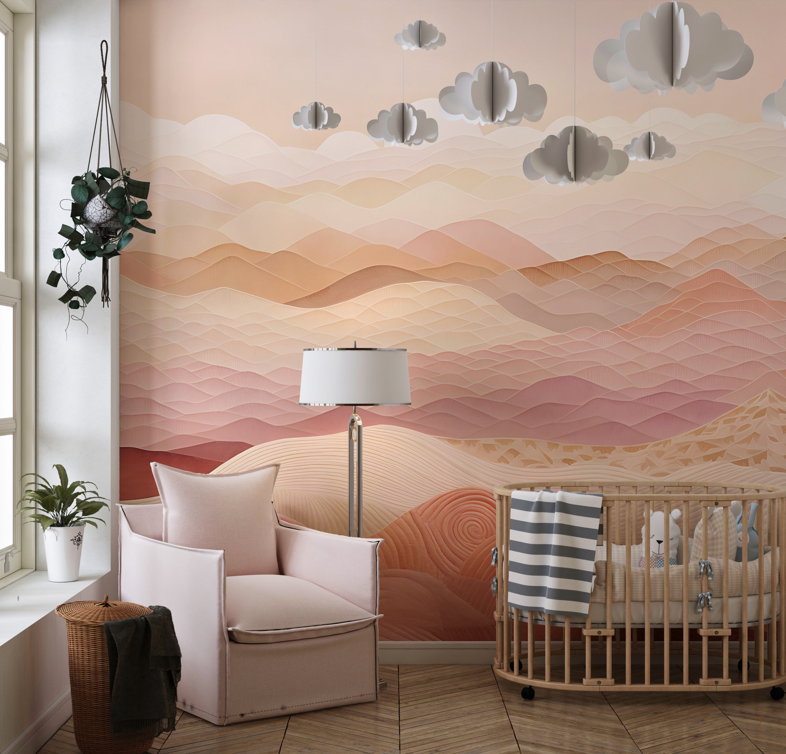 Creative Linear Mural Wall Art