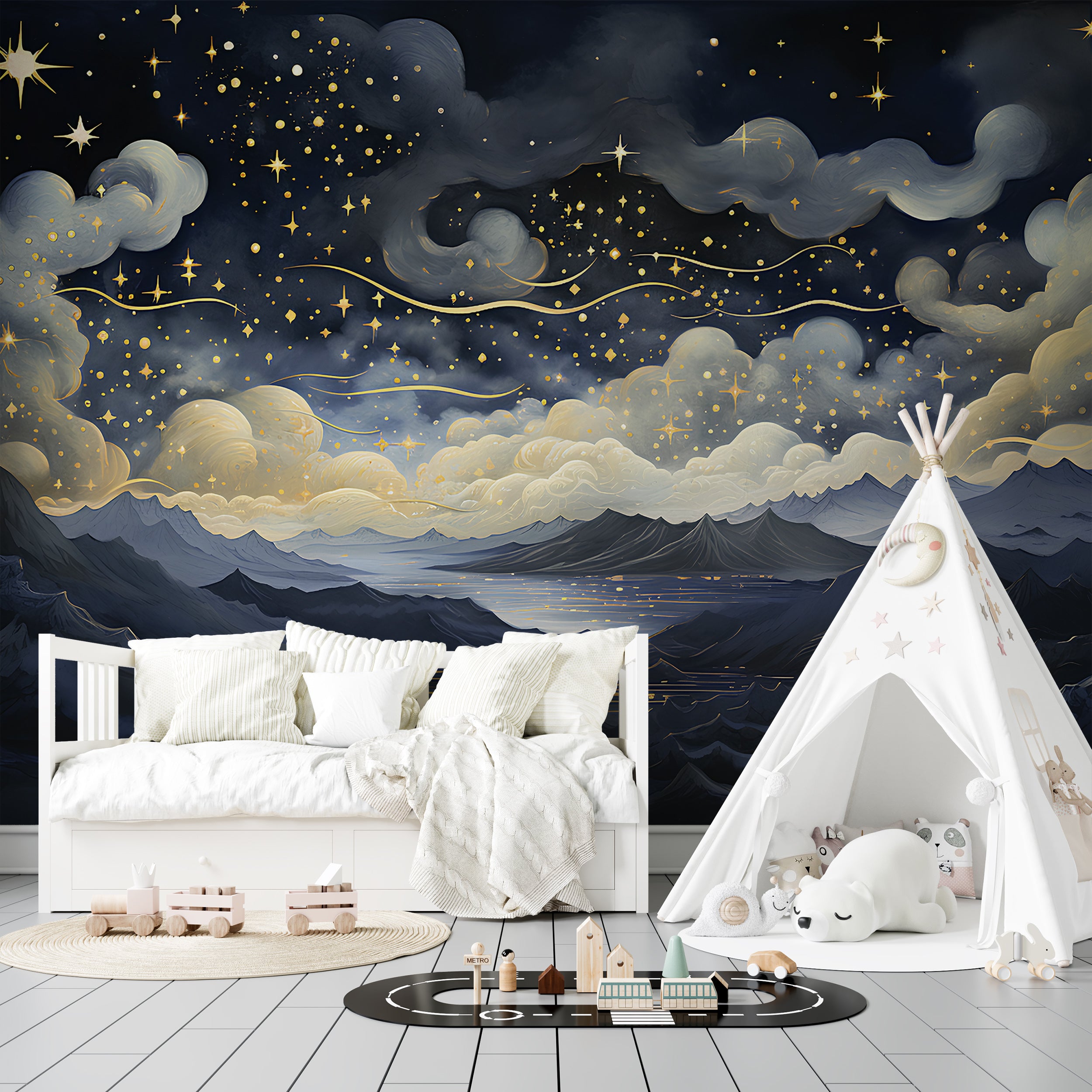 Starry Night Peel and Stick Wallpaper