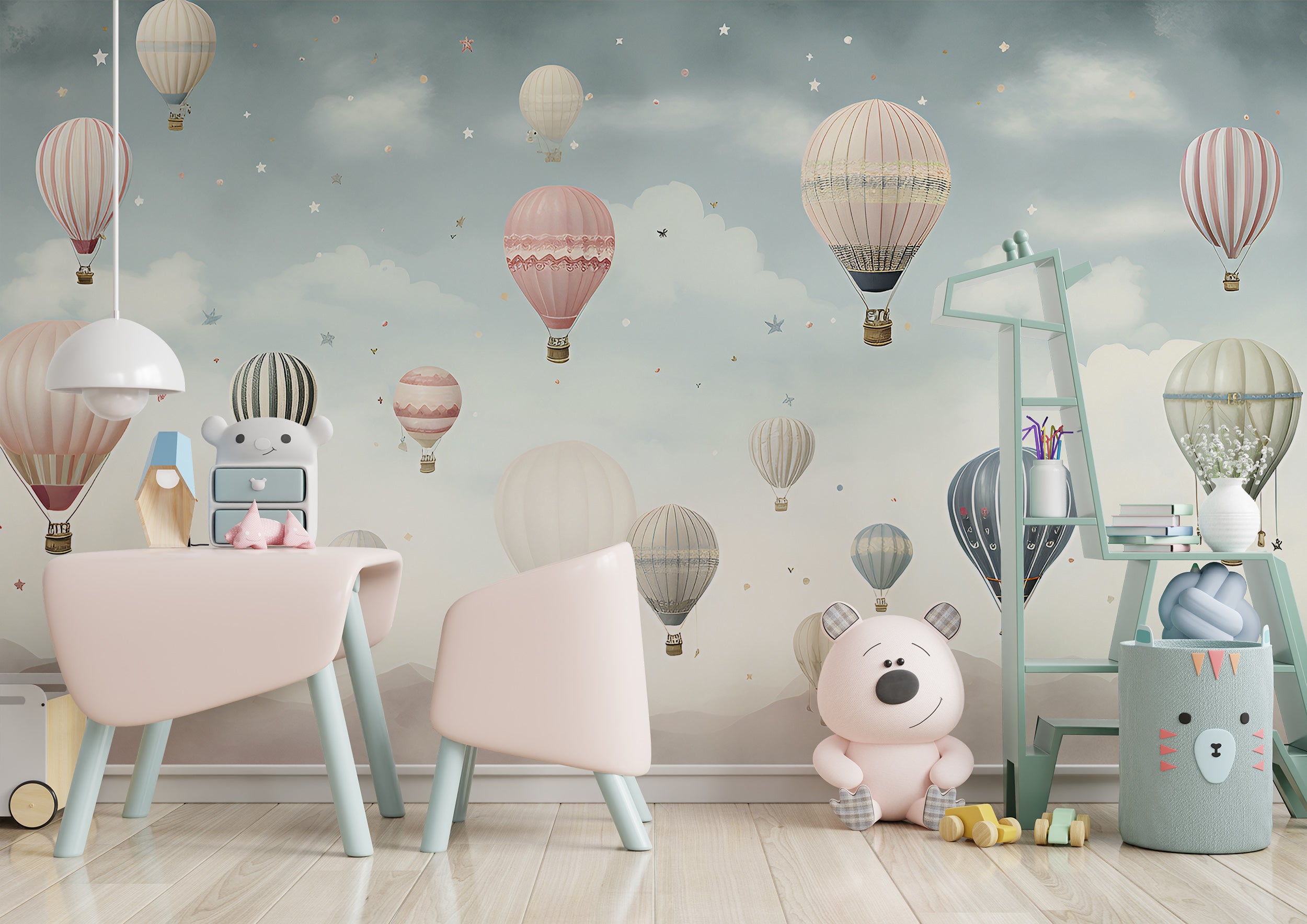 Fantasy Nursery Skyline Wallpaper