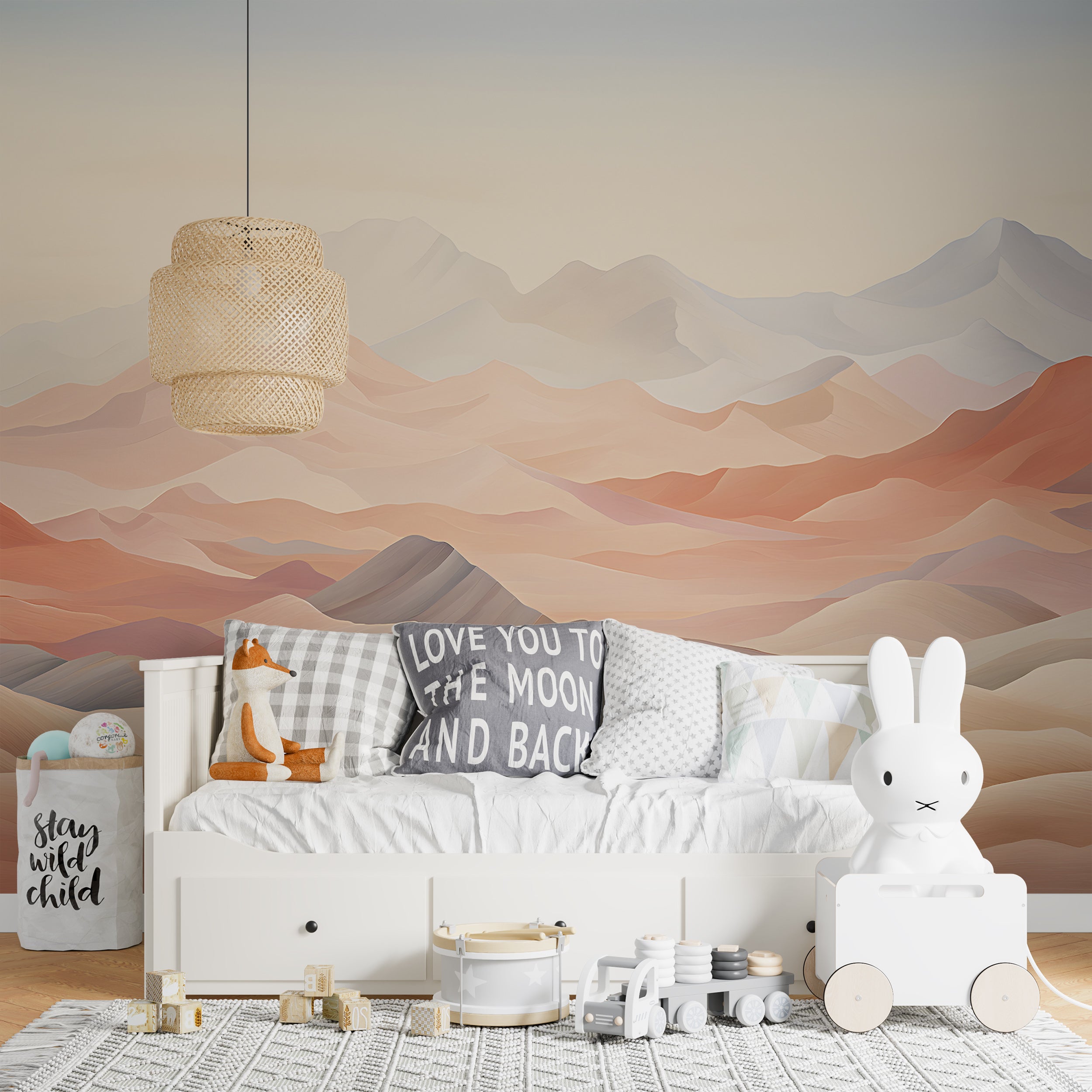 Watercolor Bohemian Landscape Wall Mural