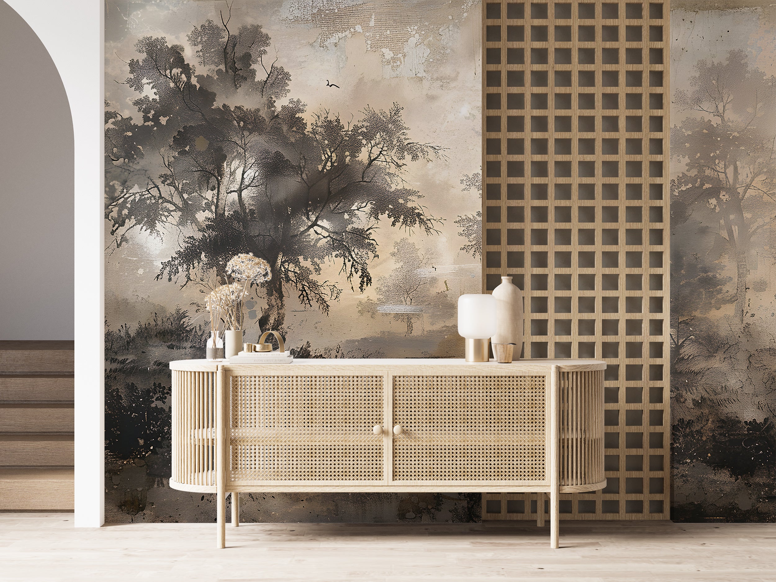 Rustic Forest Wall Covering for Classic Interiors