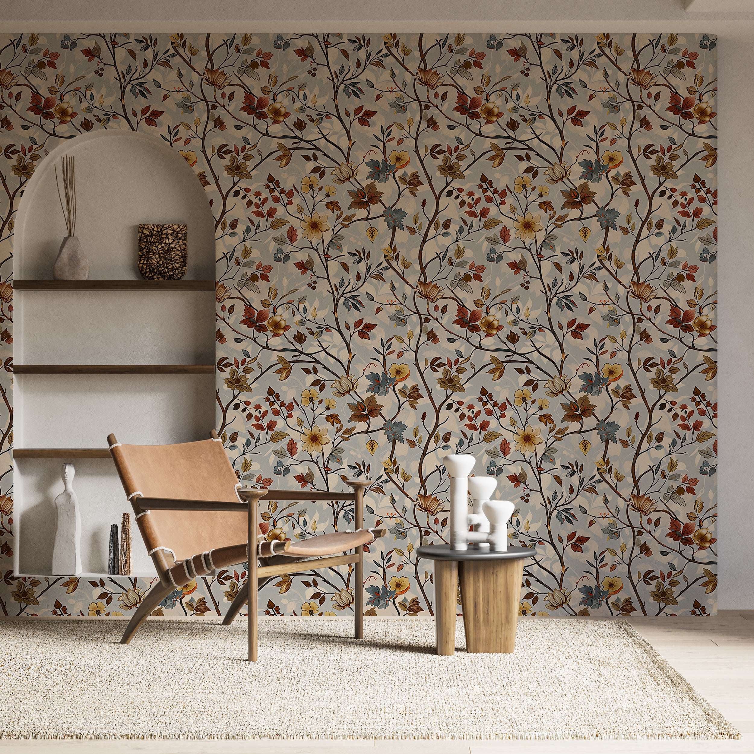 Blossom branches wall mural