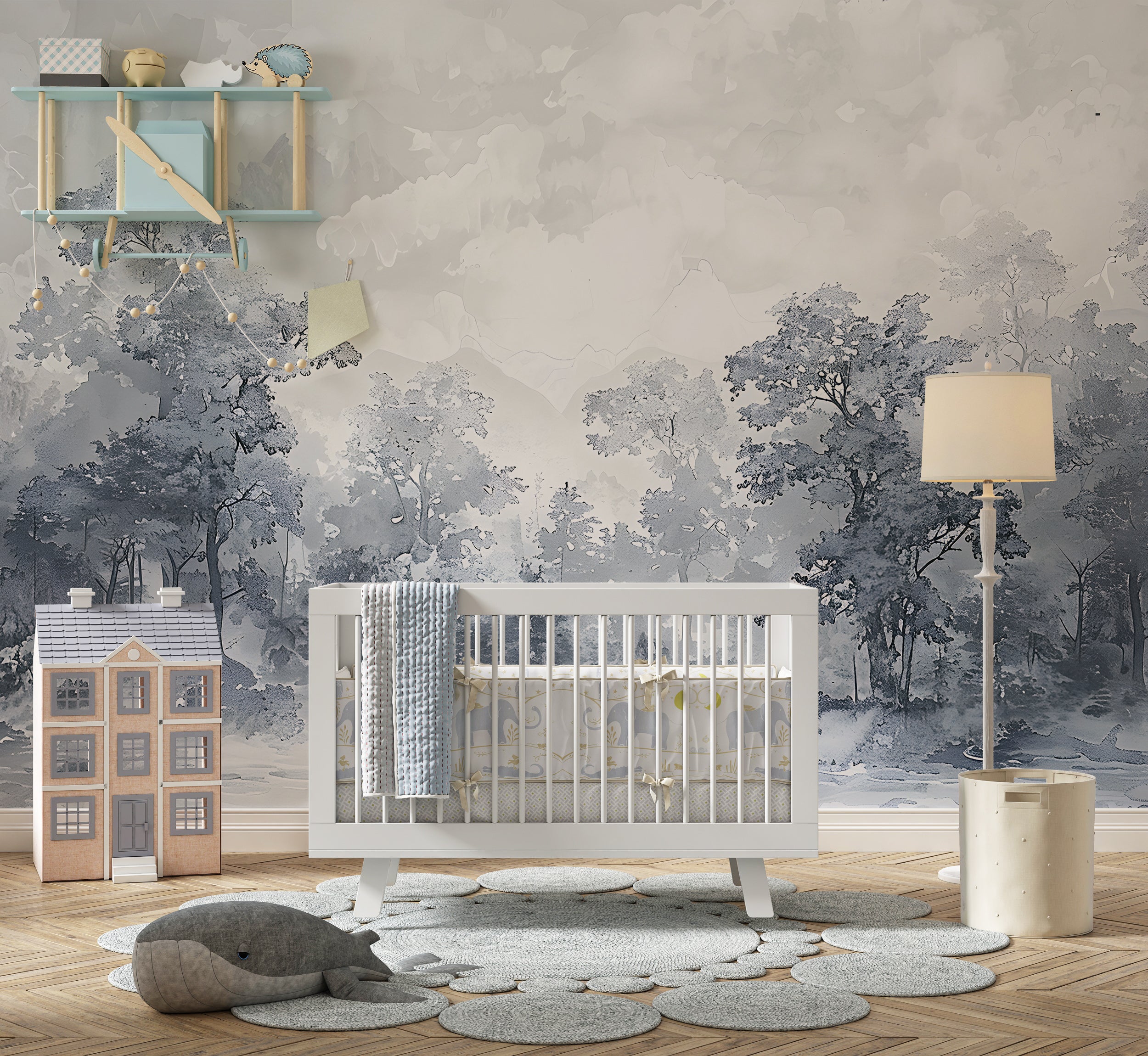 Removable forest wallpaper Custom size forest mural