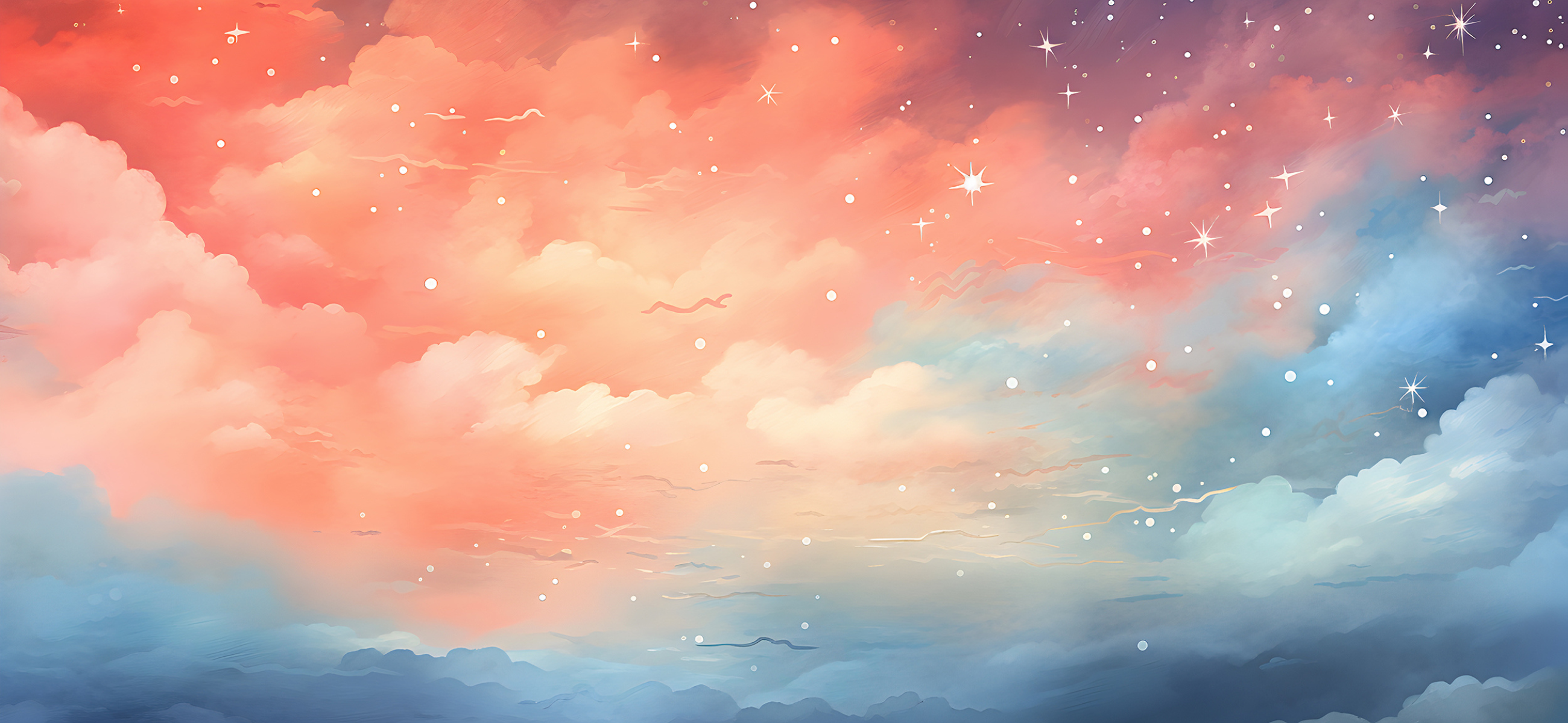 Stars and Clouds collection of peel and stick murals and wallpapers