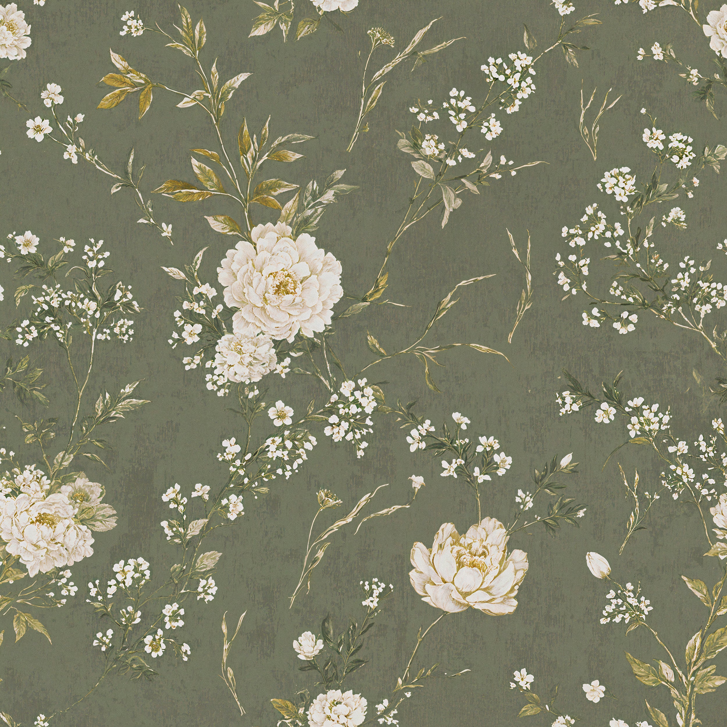 Peel and stick botanical mural

Elegant green floral wallpaper