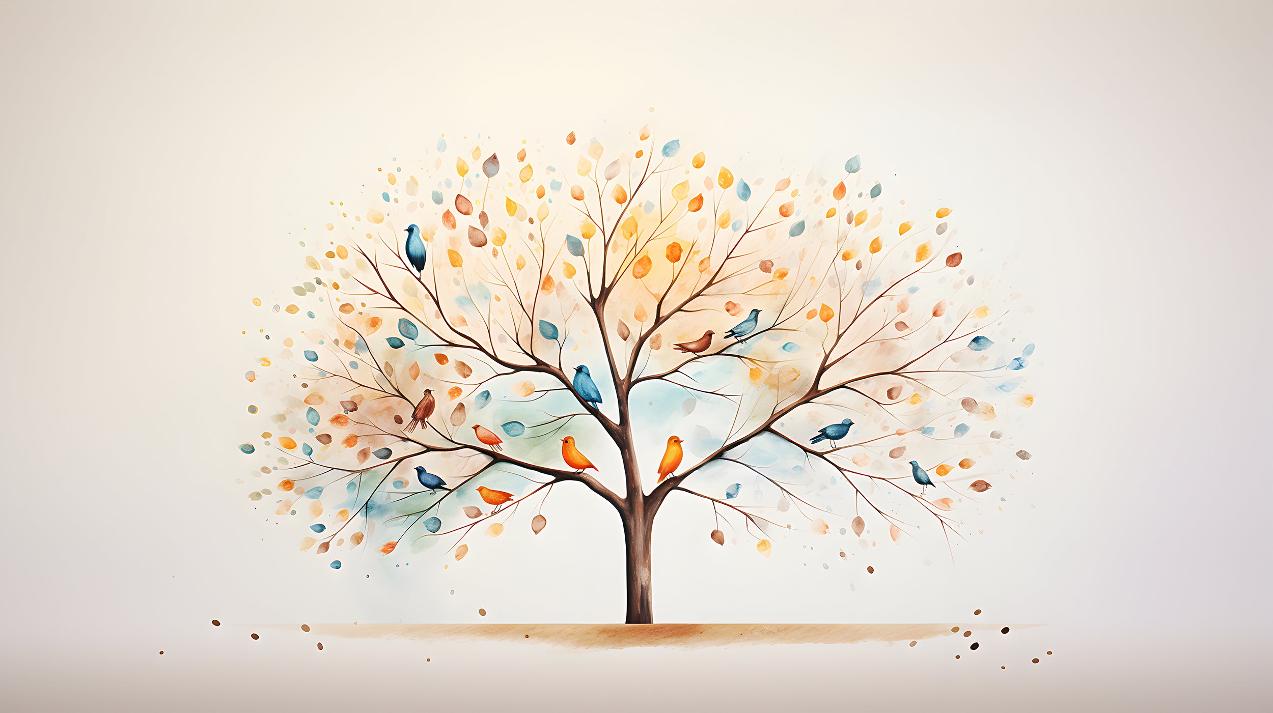 Colorful Leaves Peel and Stick Wall Decal