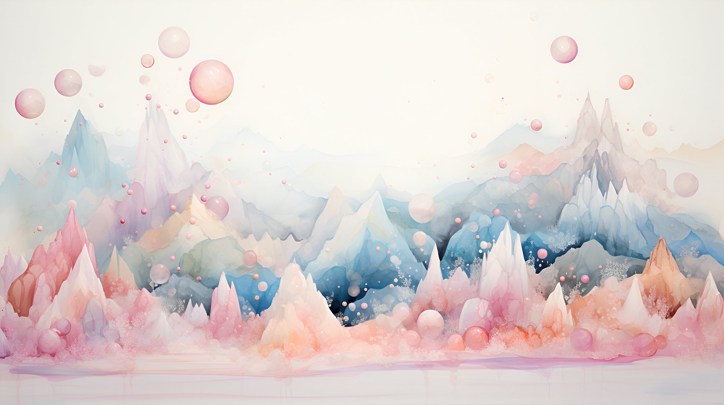 Pink Bubbles Abstract Nature Wall Decal