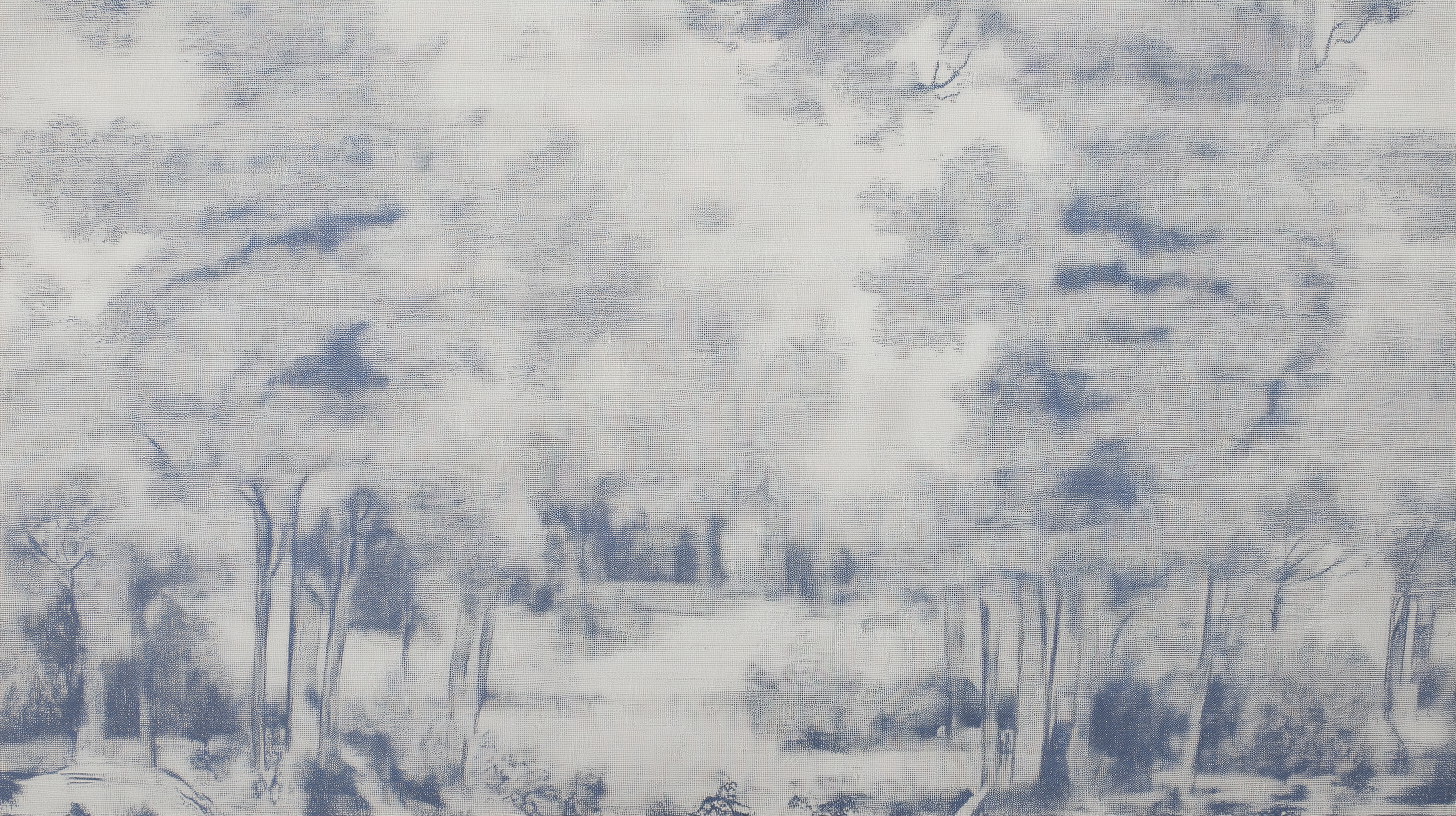 Linen texture wallpaper with trees

Old style peel and stick forest mural