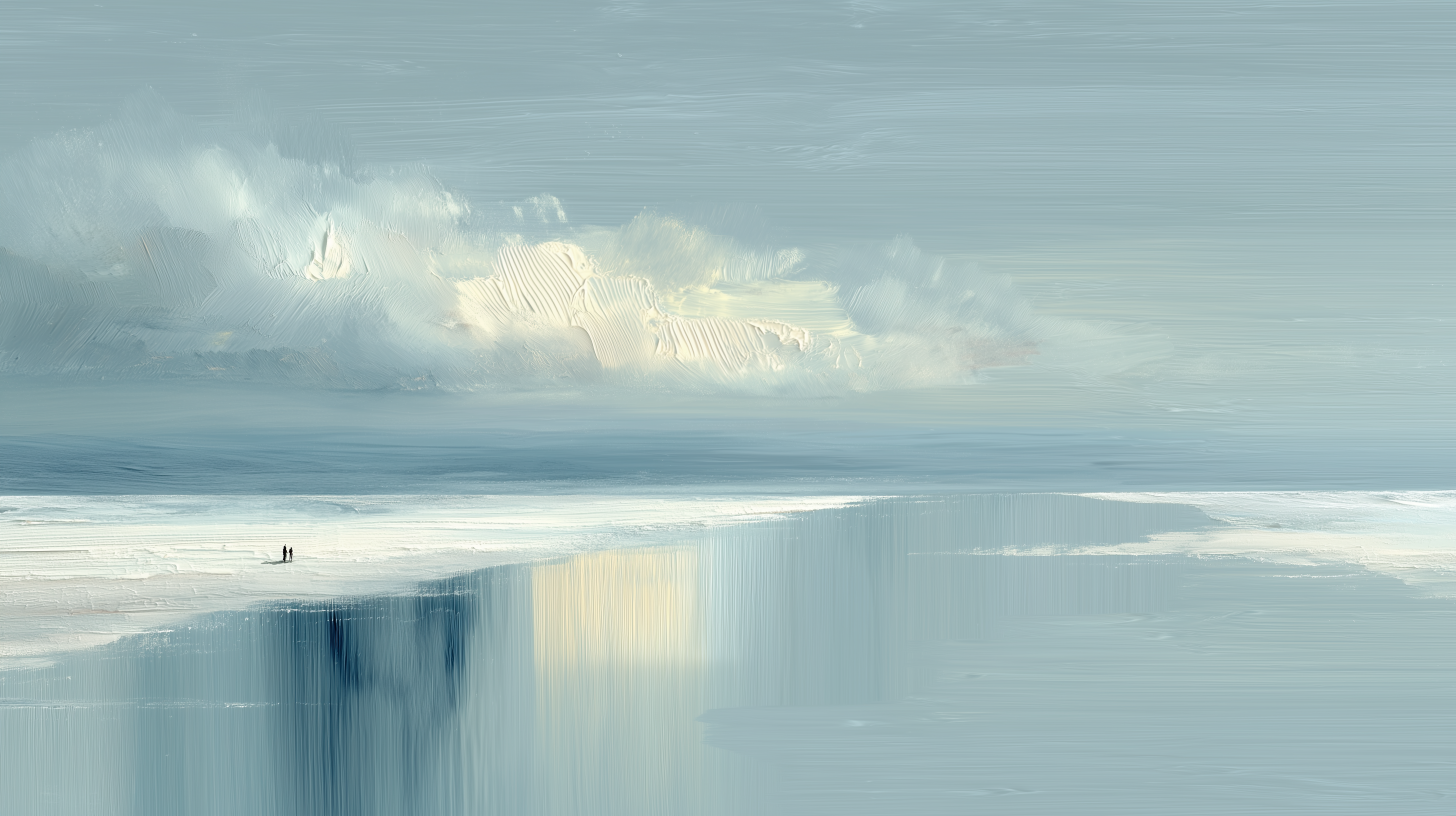 Serene sea scene removable mural

Soft ocean sky peel and stick mural