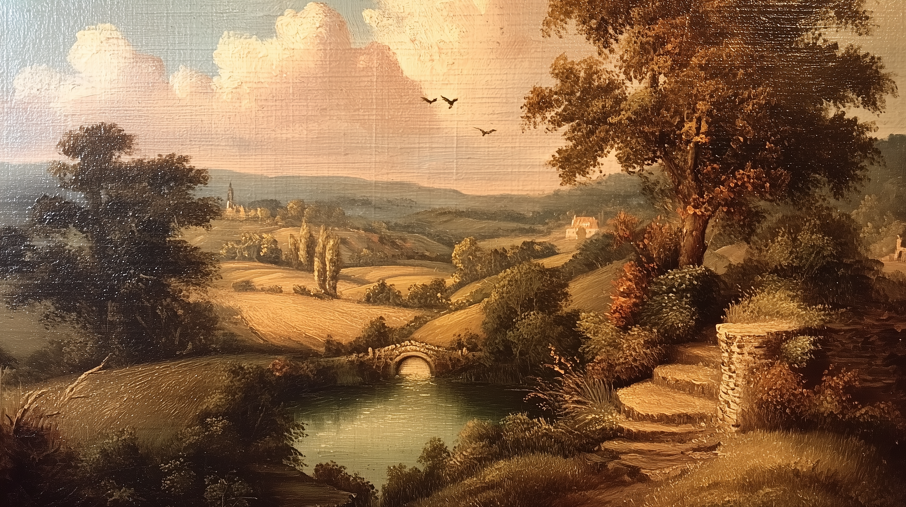 Old world removable wall decor

Rolling fields vintage mural