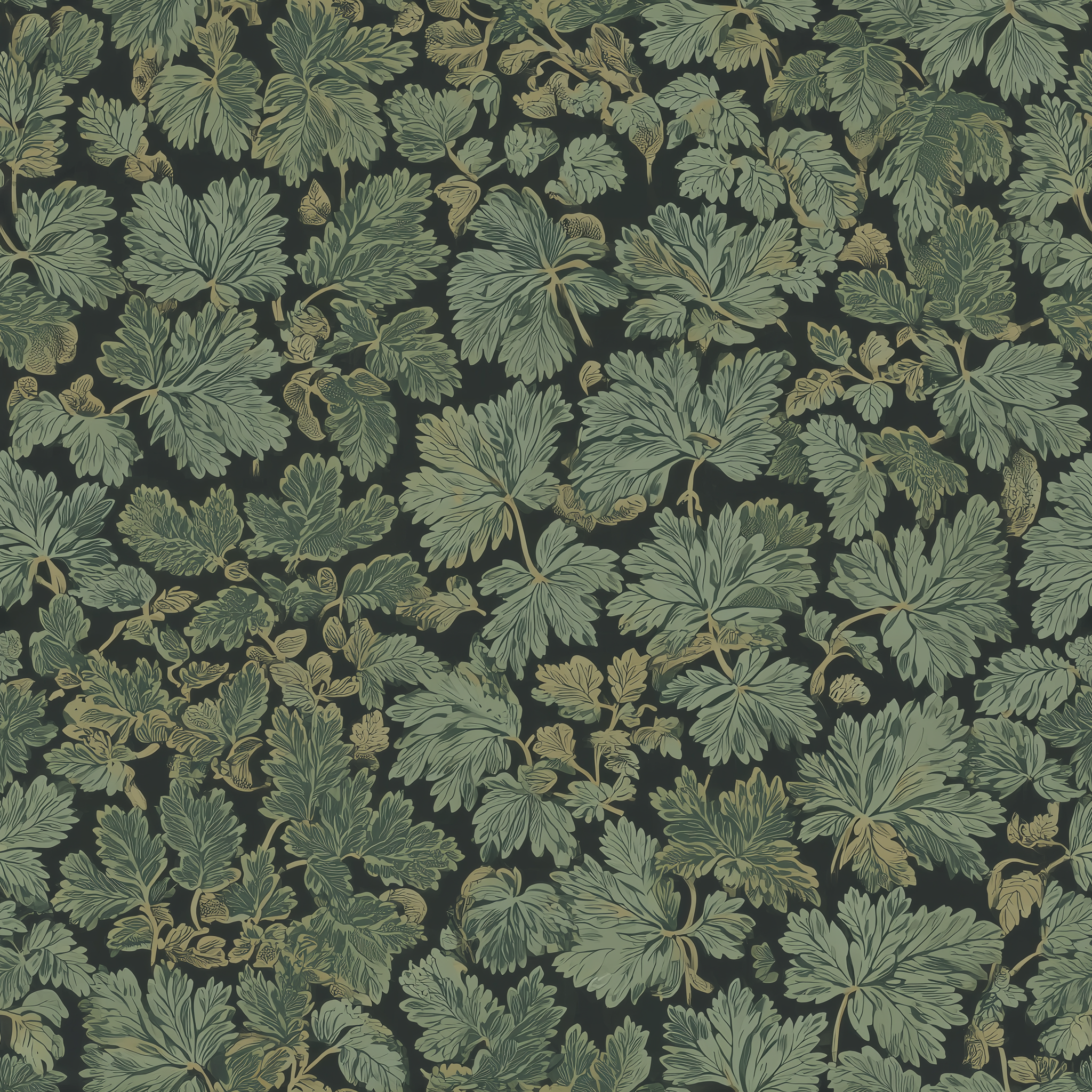 botanical leafy wall mural

nature inspired leaf pattern