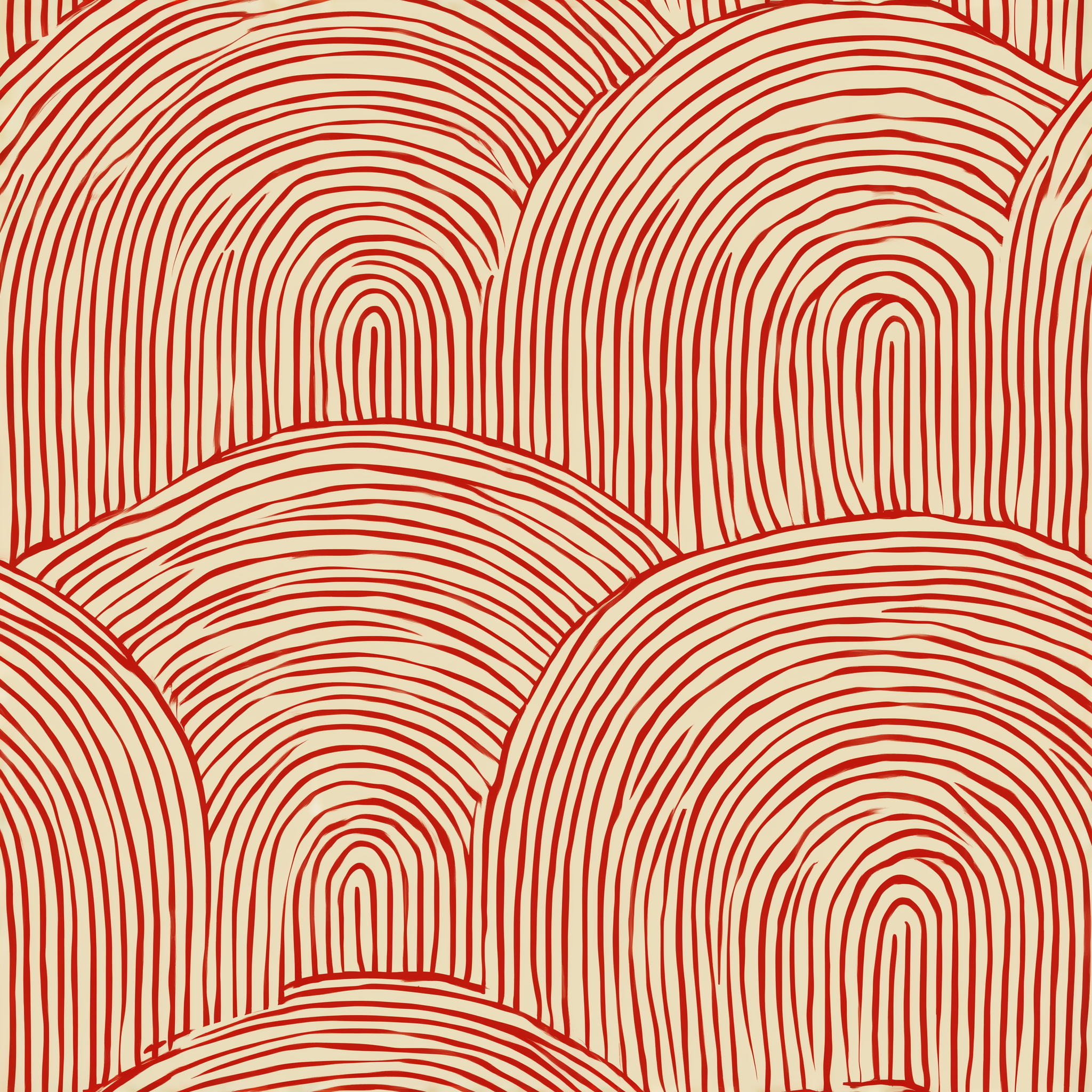 Hand drawn curved line wallpaper

Red and beige abstract wallpaper design