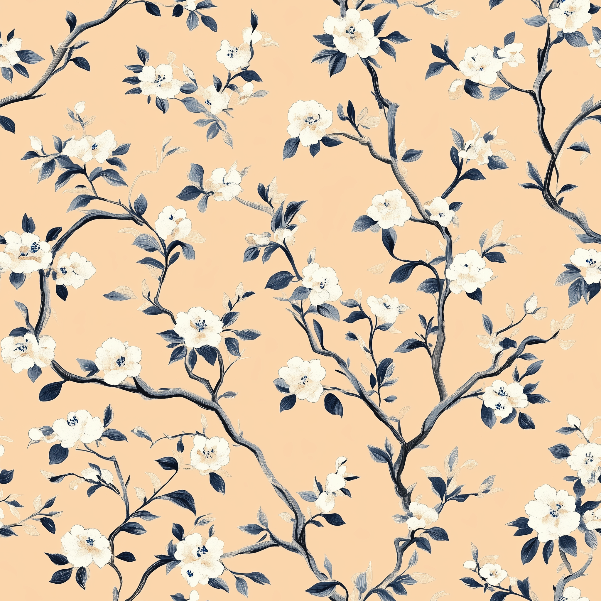 traditional botanical wallpaper soft tones
elegant blossom wallpaper for walls