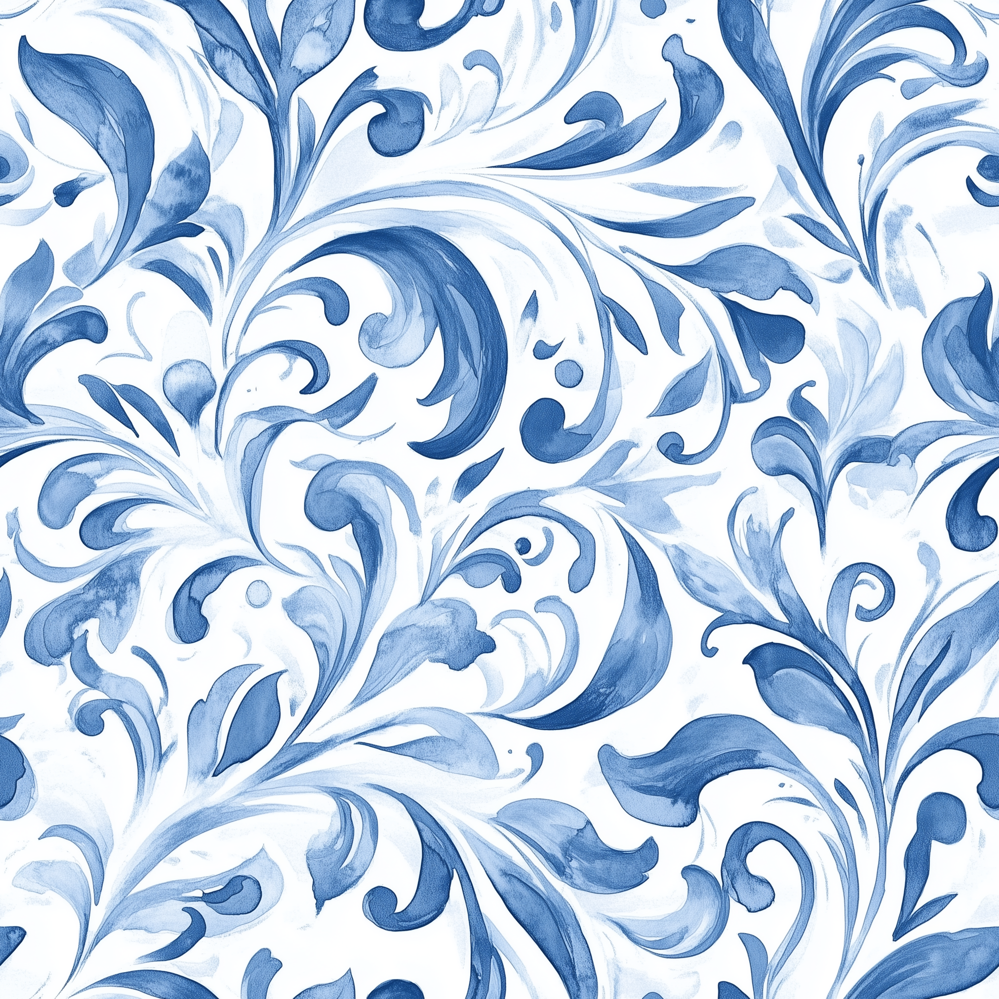 Blue floral swirls wallpaper for modern home interiors
Easy-to-remove watercolor leaves wallpaper for bedrooms