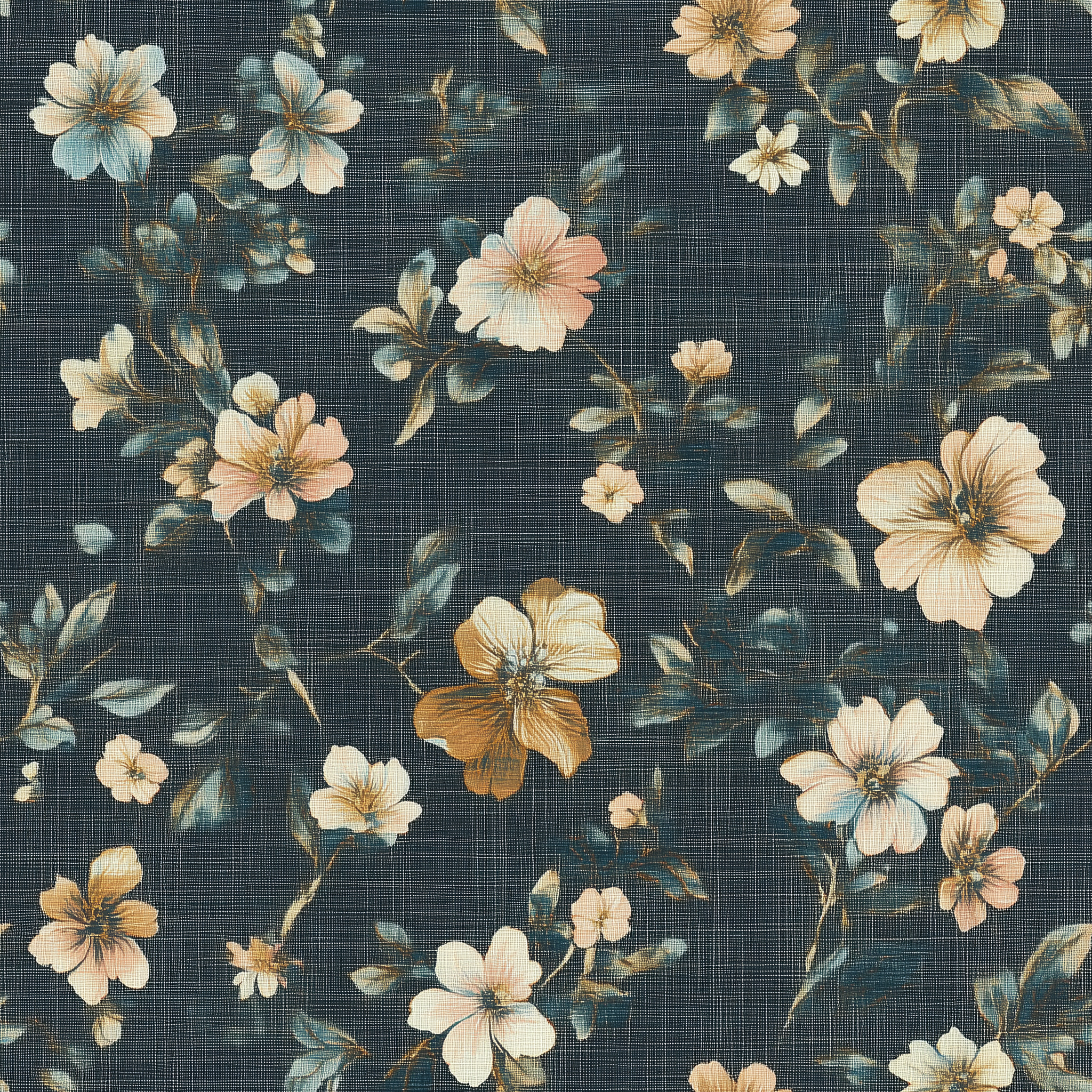 Linen-style background wallpaper for serene bedroom decor
Detailed blue floral wallpaper for a sophisticated wall design