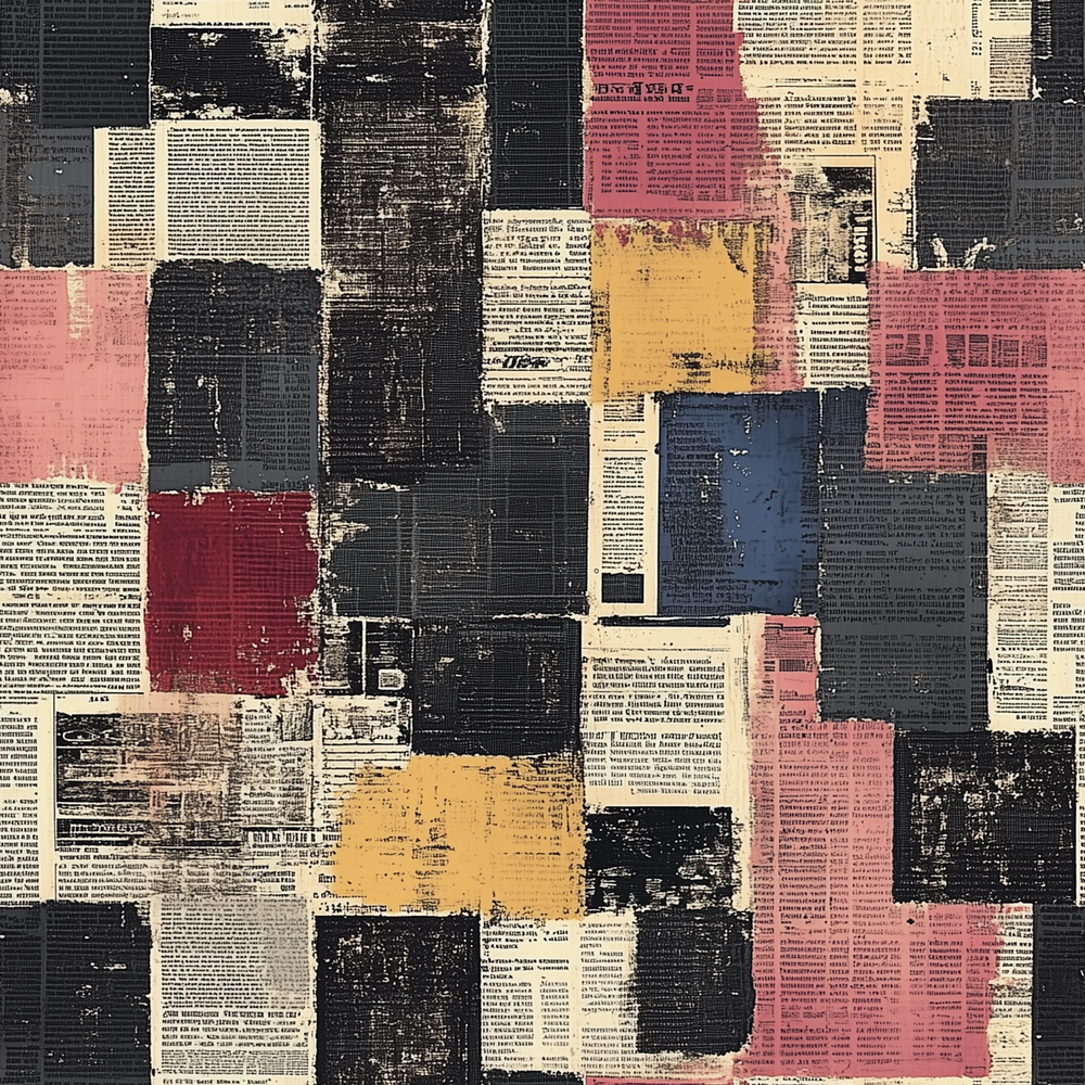 Colorful Newspaper Pattern Wallpaper - Peel and Stick Street Art