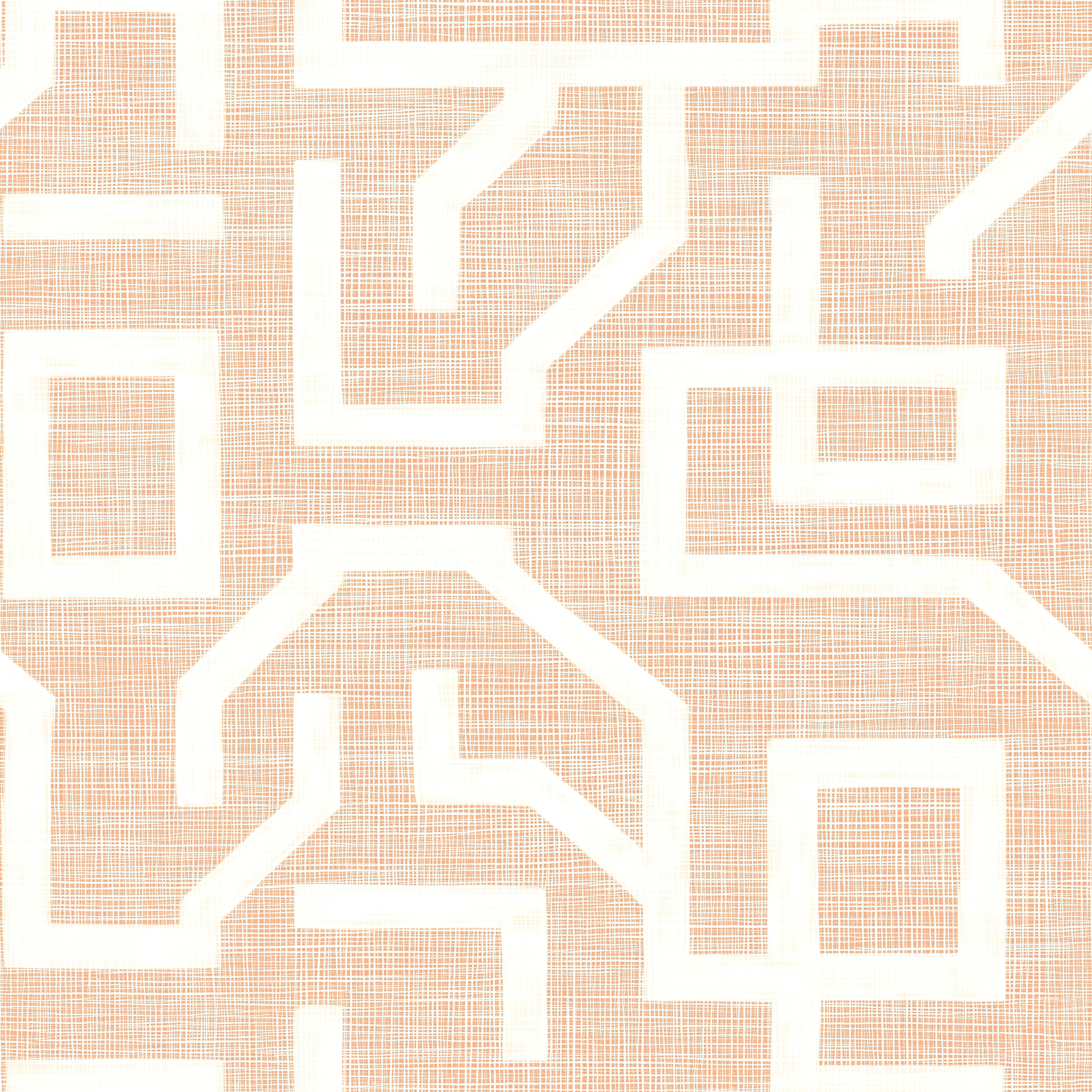 Soft peach geometric wallpaper for classic accent walls
Removable Greek-inspired wallpaper with linen style