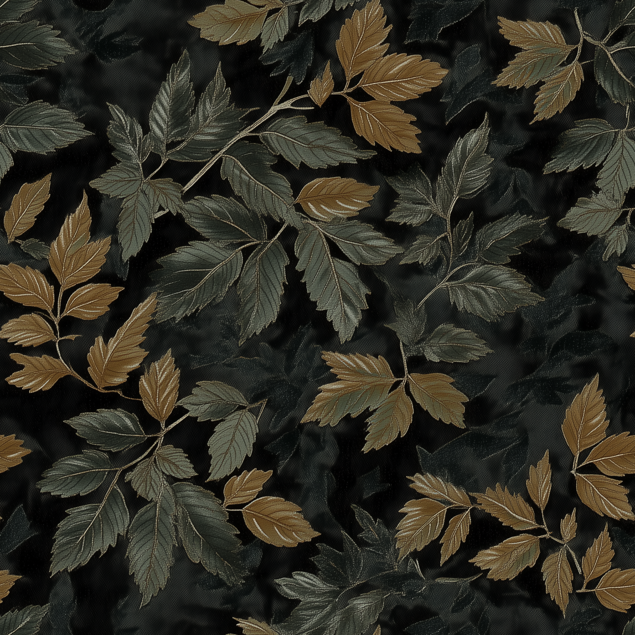 Removable wallpaper with dark forest-inspired leaf design
Elegant dark green wallpaper with lush foliage pattern