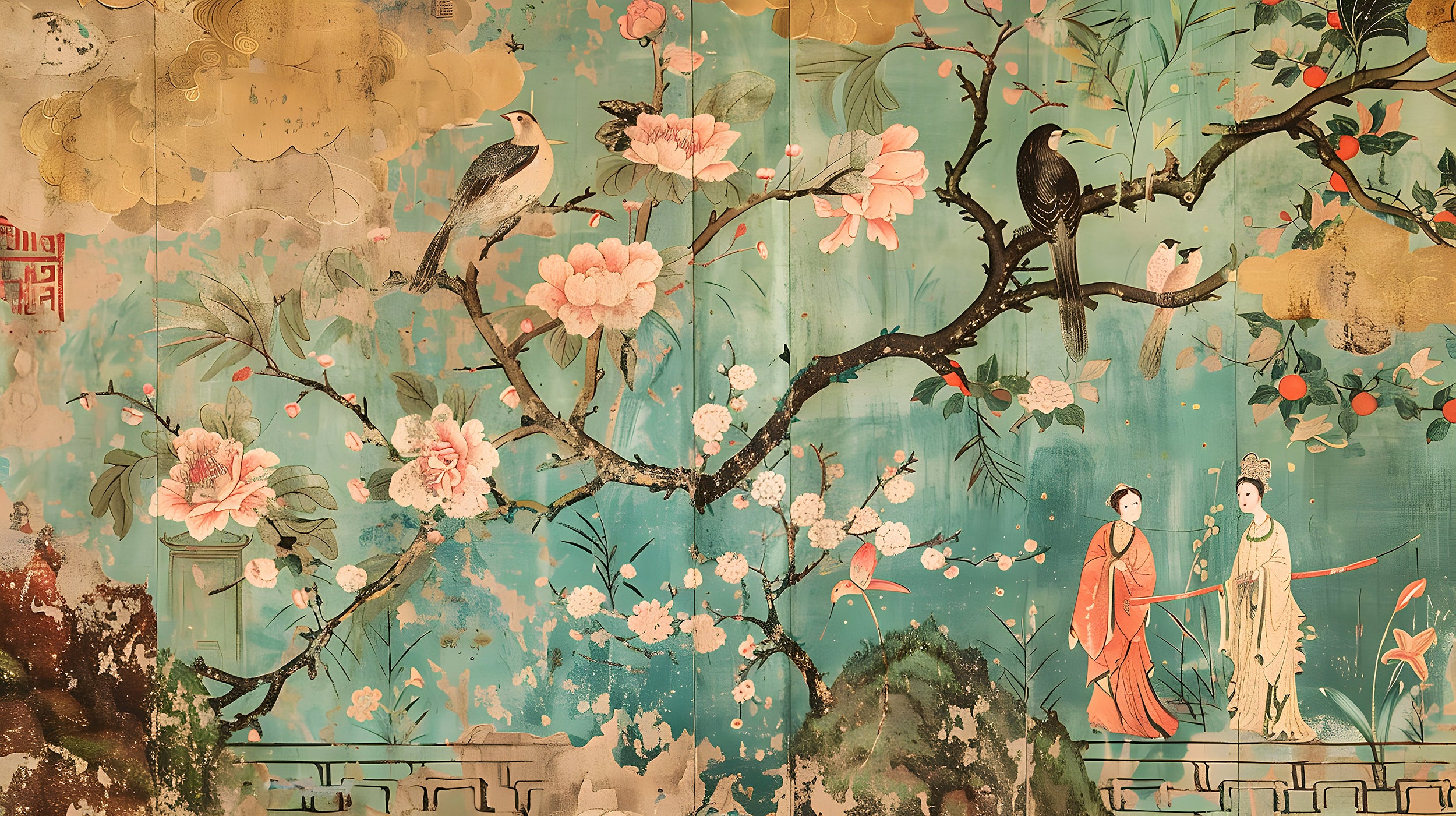 Traditional Japanese Rustic Wall Mural