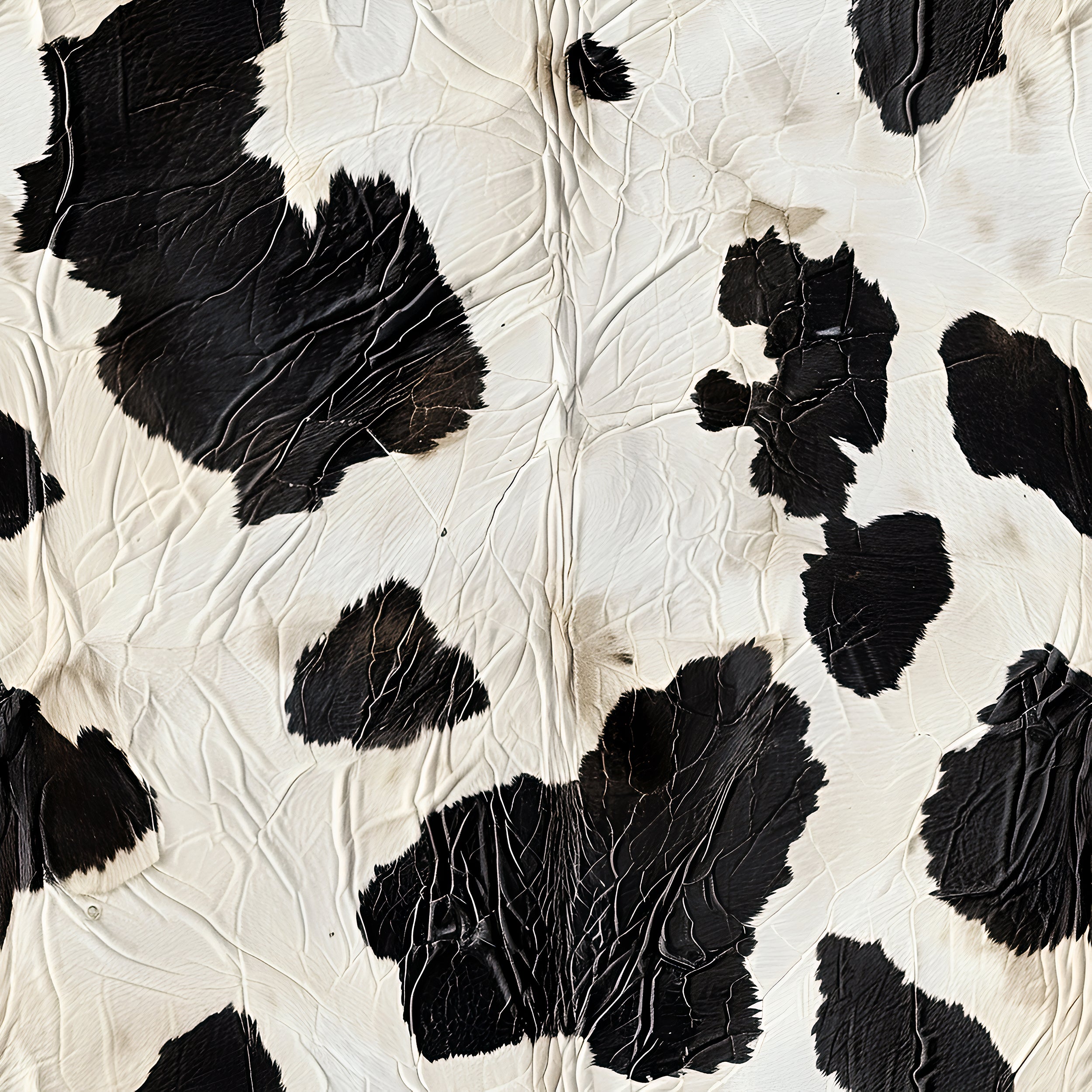 Animal skin wallpaper for modern interiors Removable black and white cow wallpaper