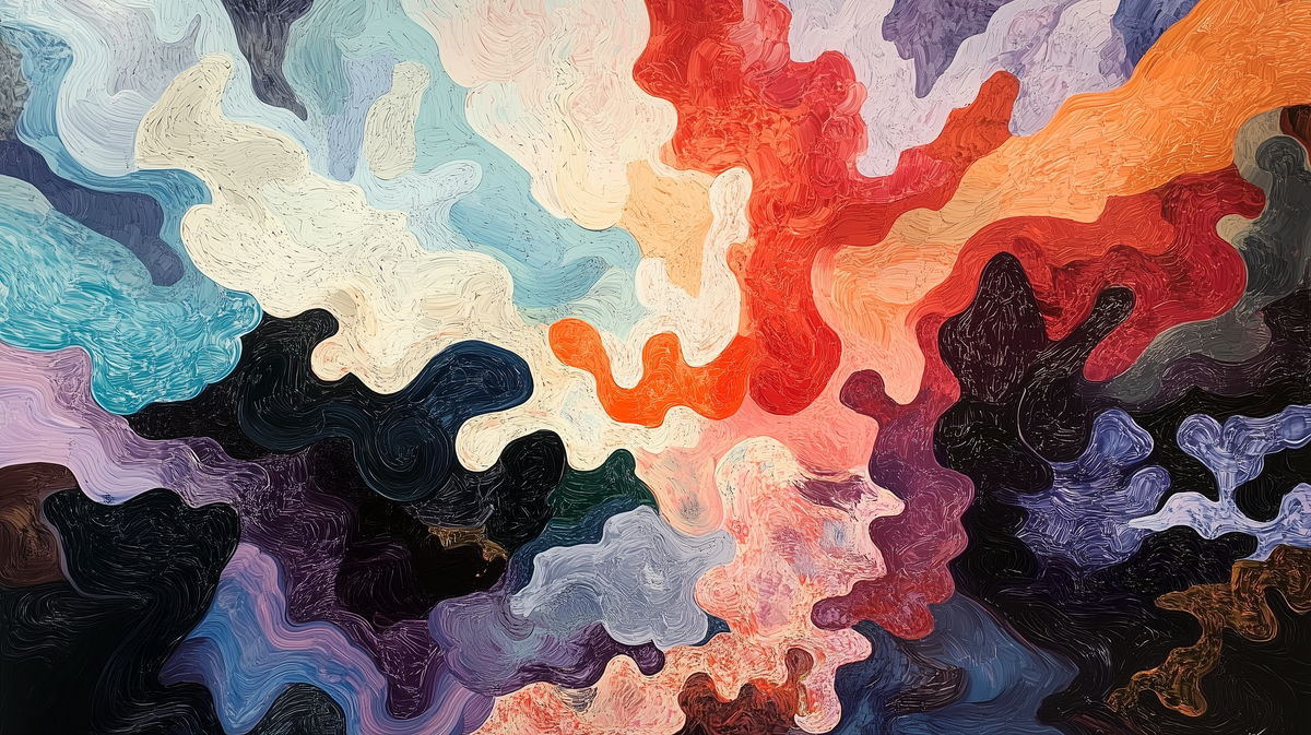 Colorful Abstract Splashes Mural - Removable Peel and Stick Wallpaper
