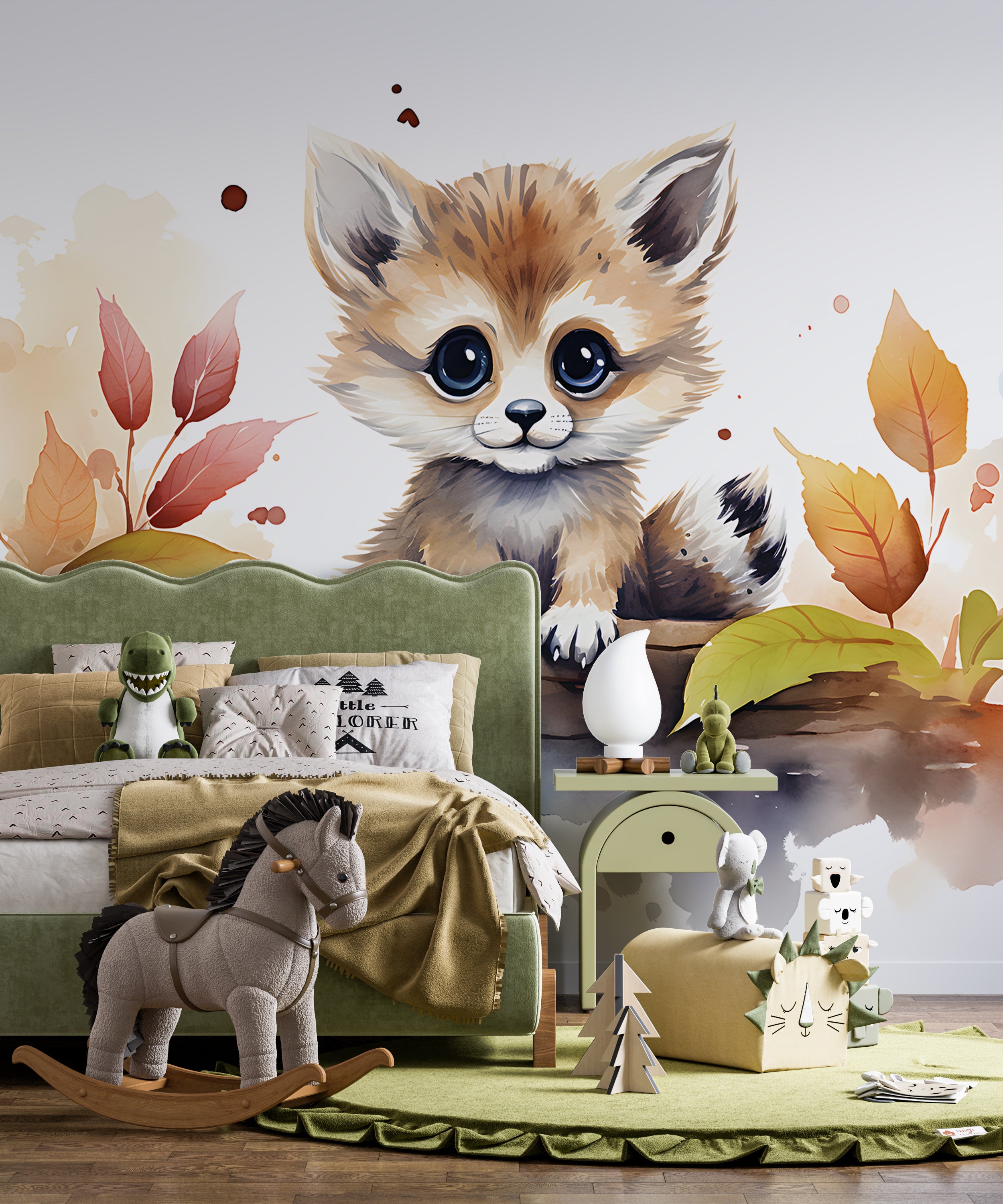 Adorable Baby Fox Wall Covering