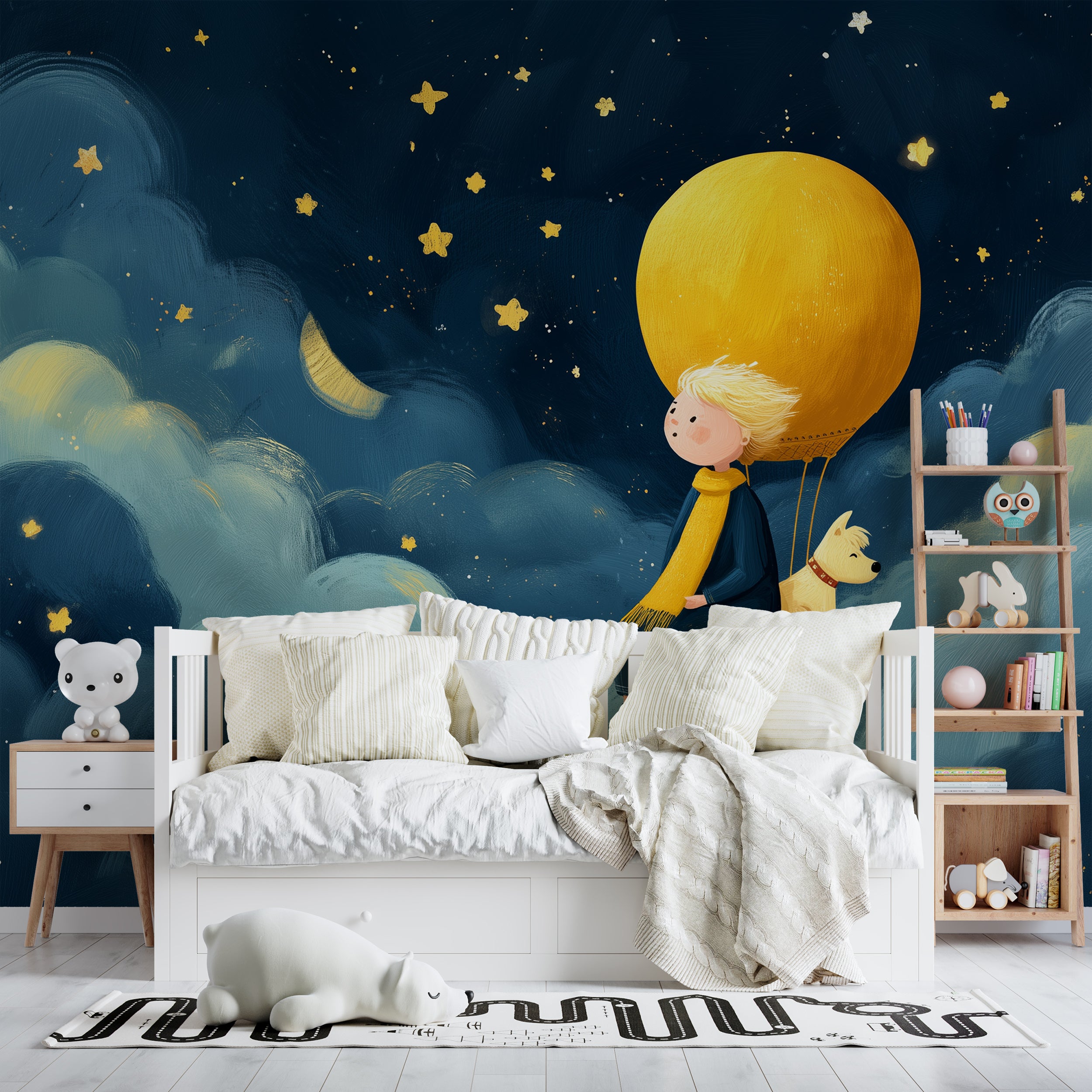 Dreamy adventure nursery mural

Cloud and star wall decor