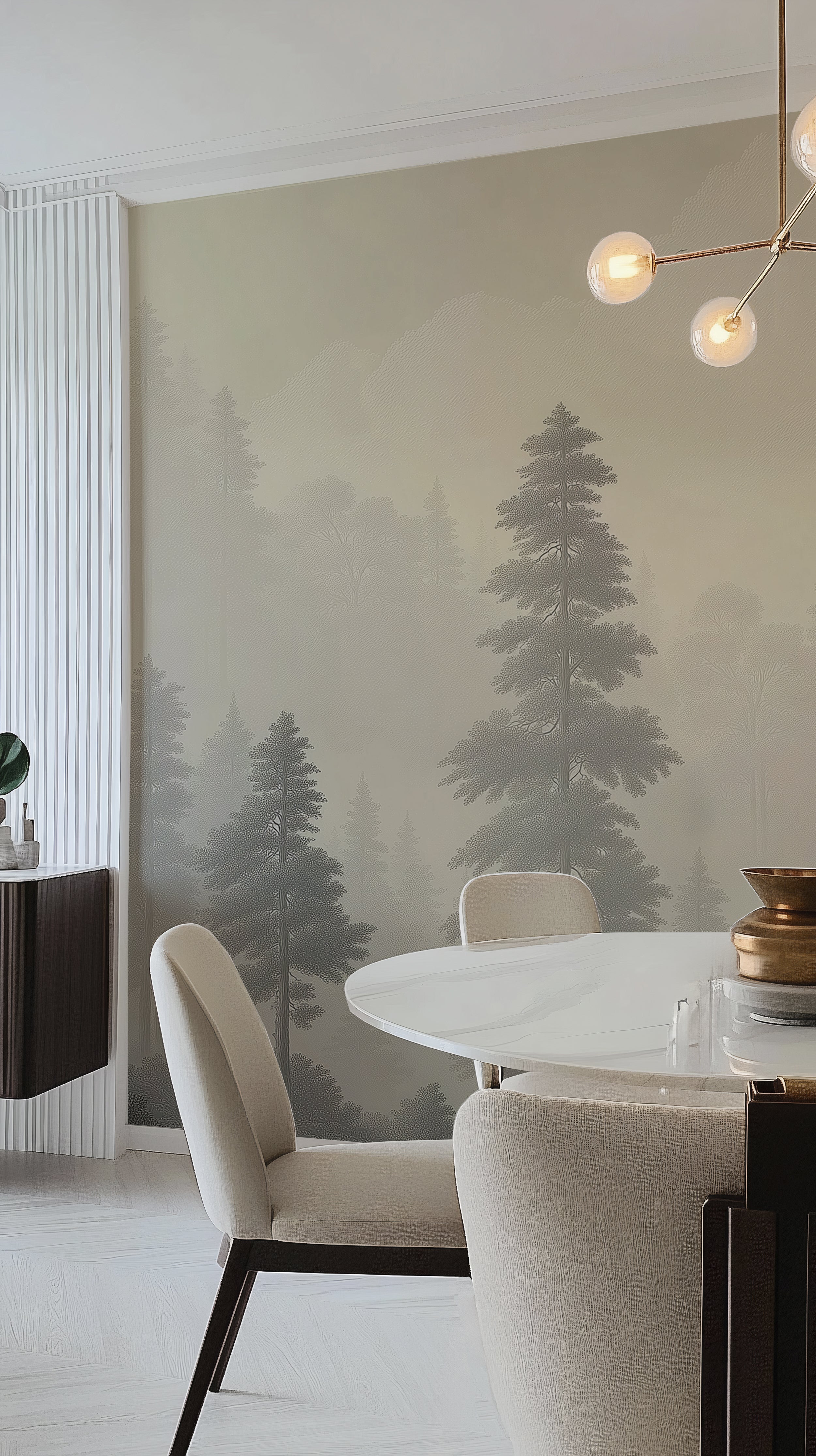 Calm pine tree landscape wallpaper

Soft grey forest scene wall art