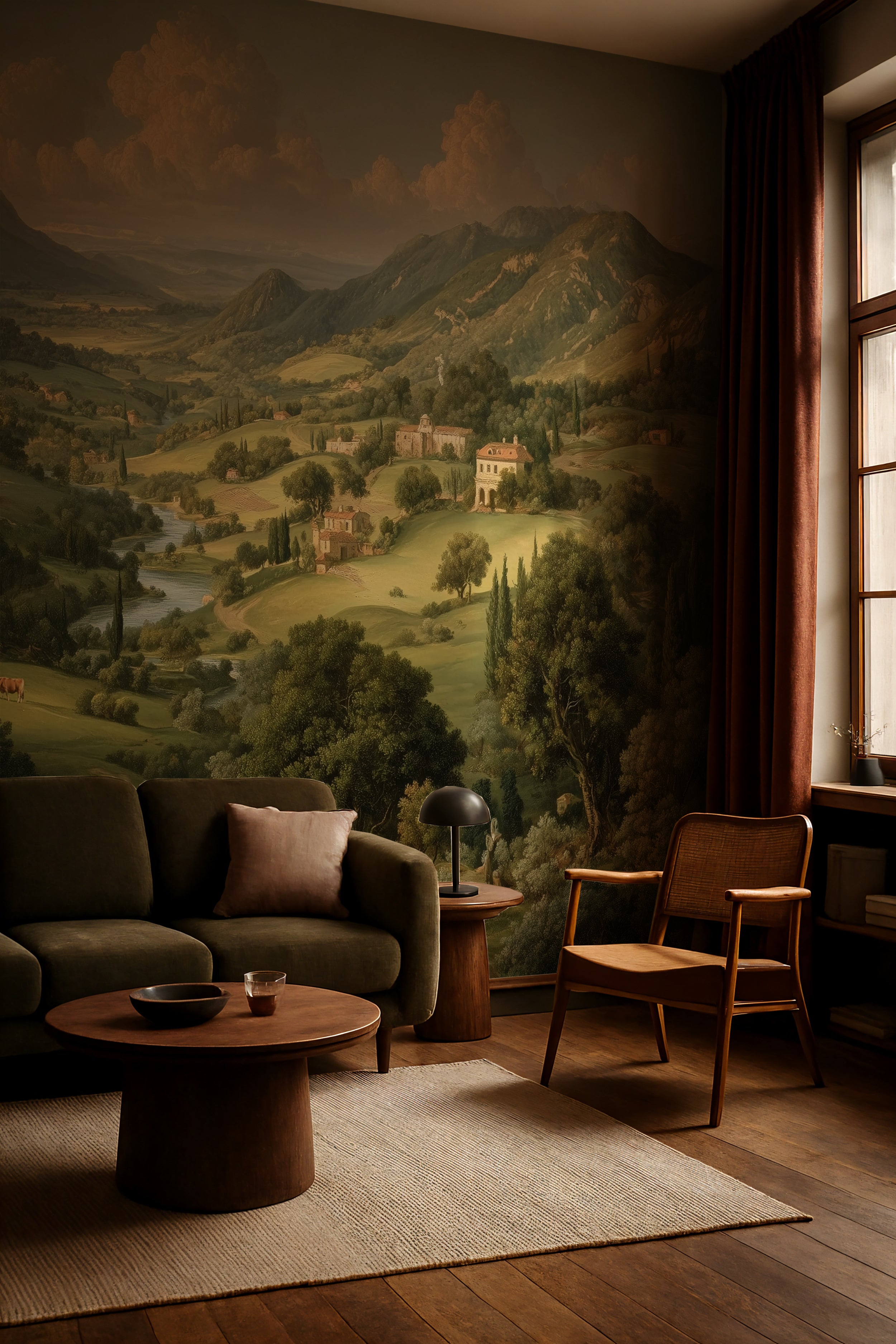 Vintage Italian countryside mural

Tuscan rolling hills wall mural