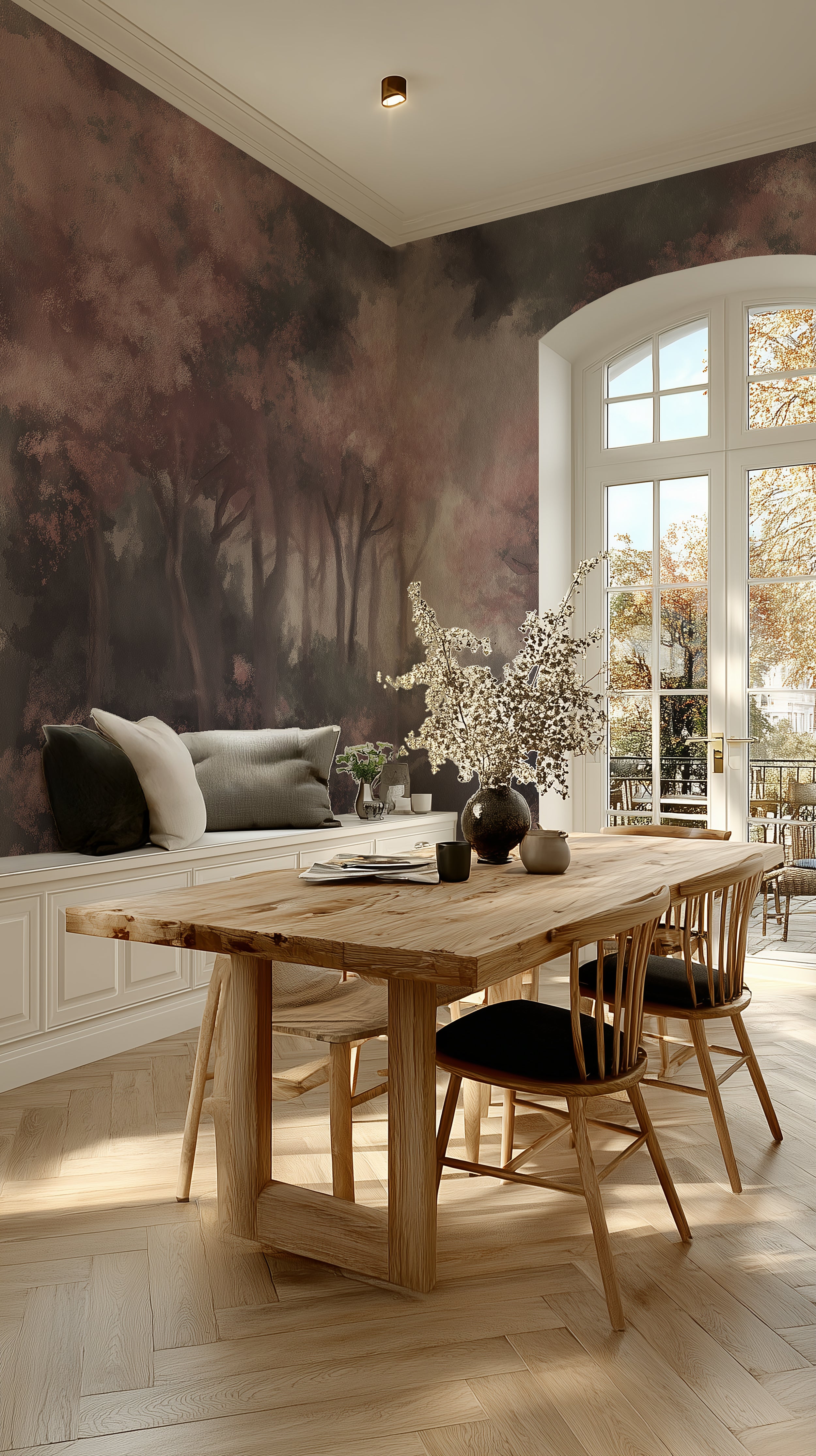 Sakura cherry blossom forest mural

Pink hand painted gouache wallpaper