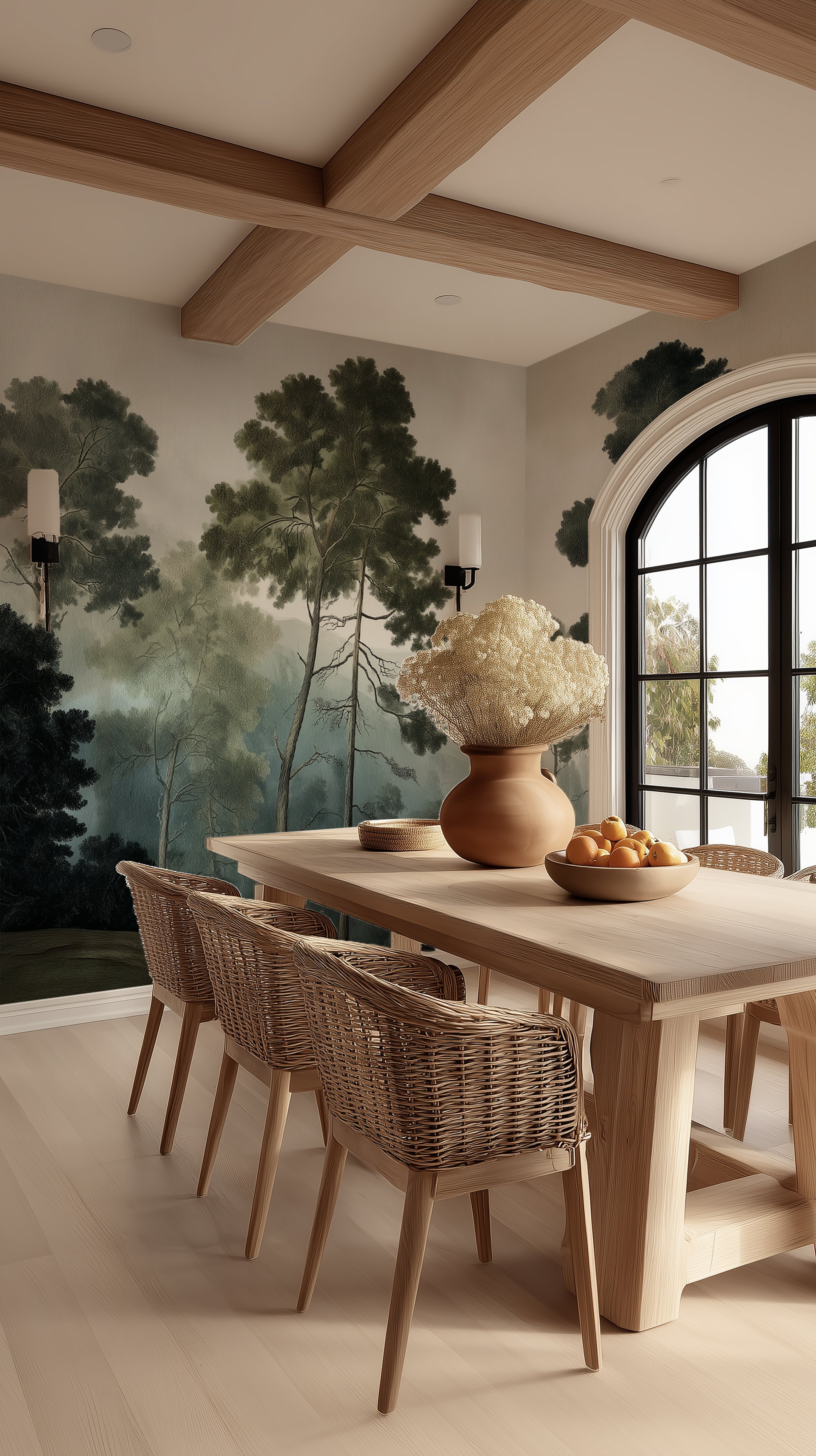 Pine forest wall mural

Foggy tree landscape wallpaper